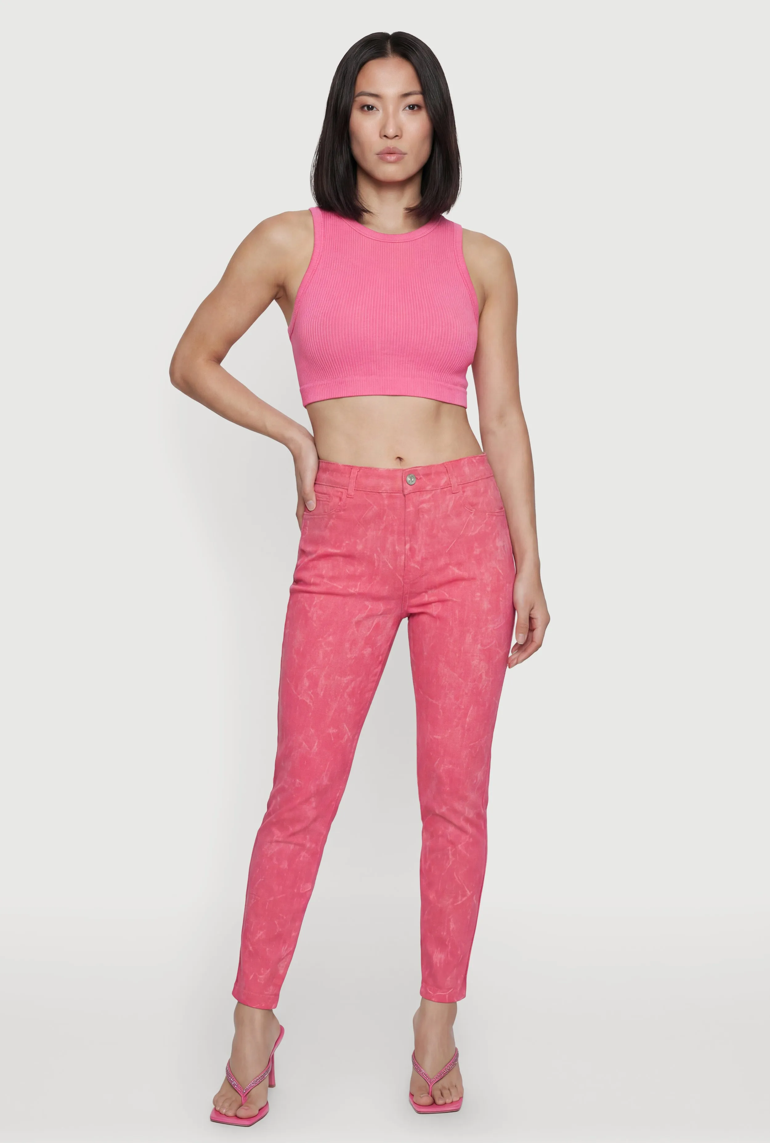 Hyper Stretch High Waisted Pull On Skinny Pants sold by Rainbow