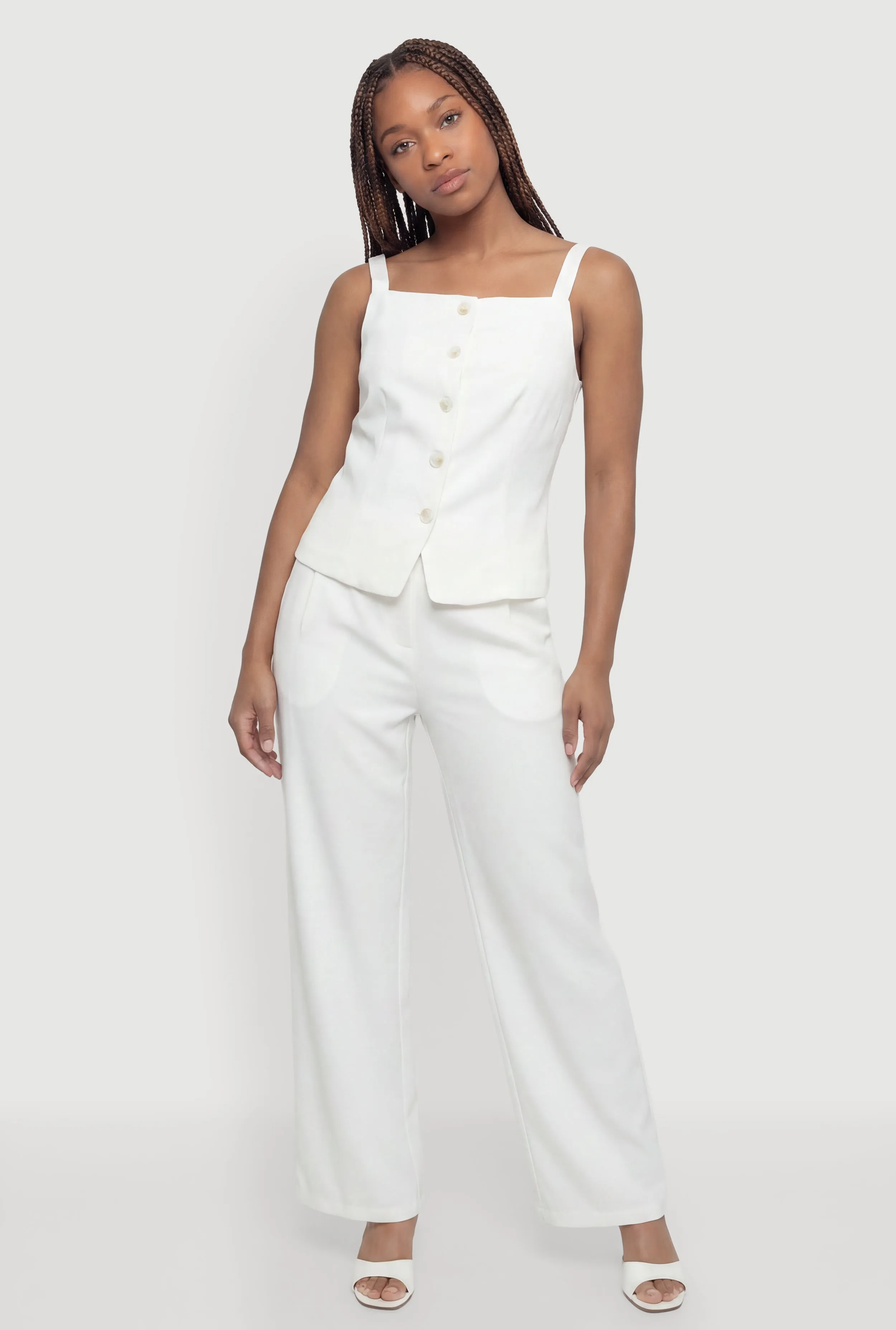 Solid Wide Leg Dress Pants sold by Rainbow product image thumbnail 3