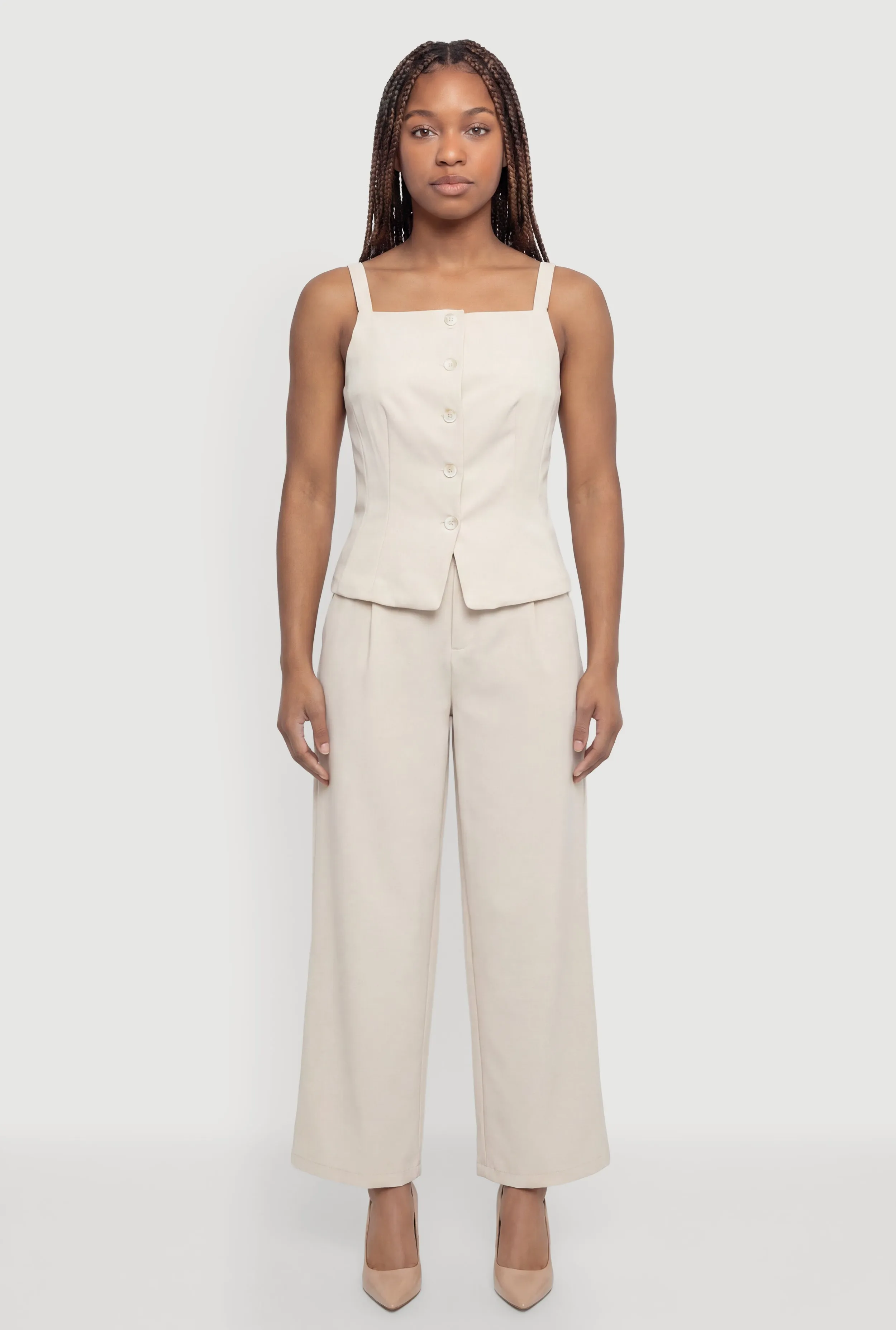 Solid Wide Leg Dress Pants sold by Rainbow product image thumbnail 4