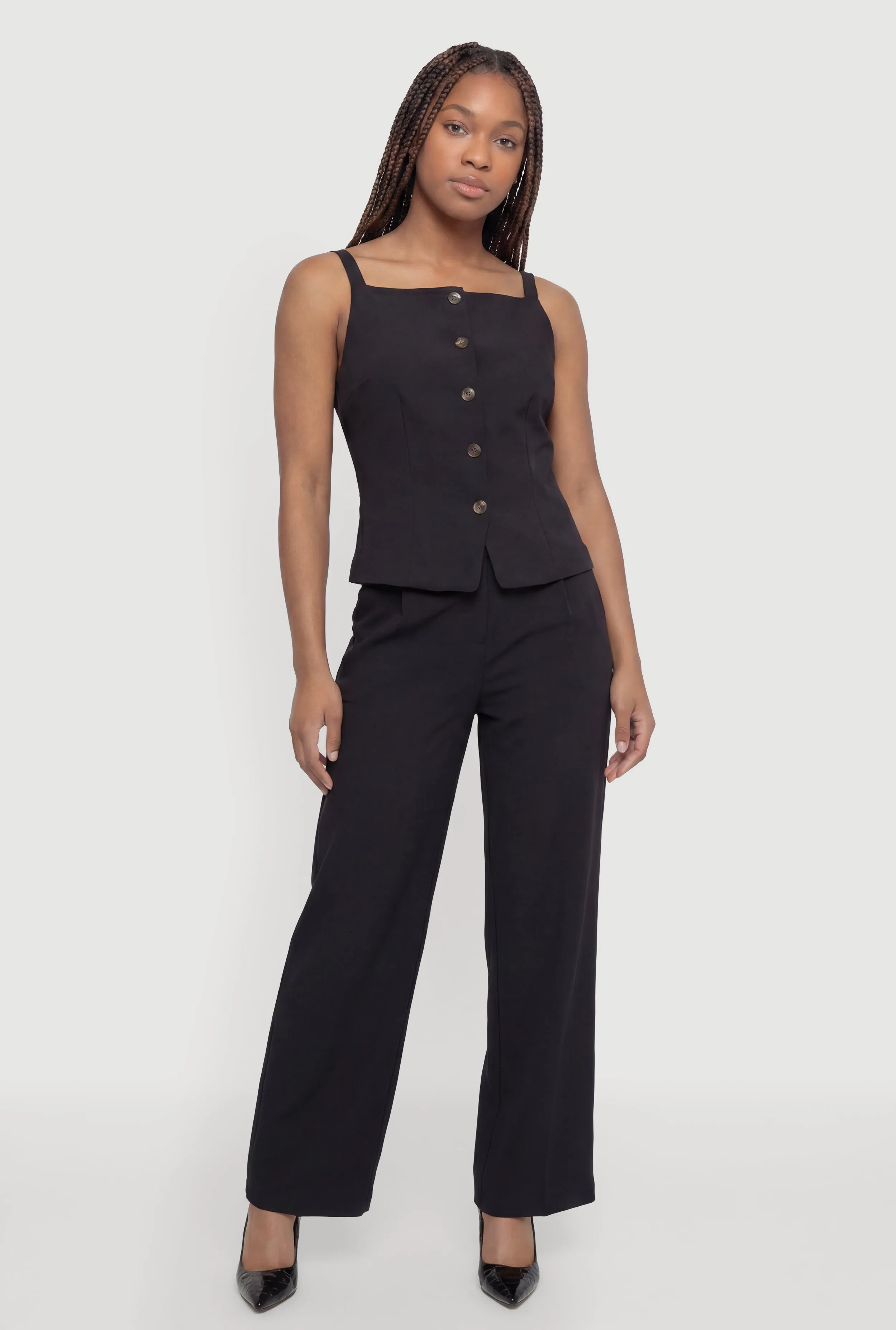 Solid Wide Leg Dress Pants sold by Rainbow product image thumbnail 2