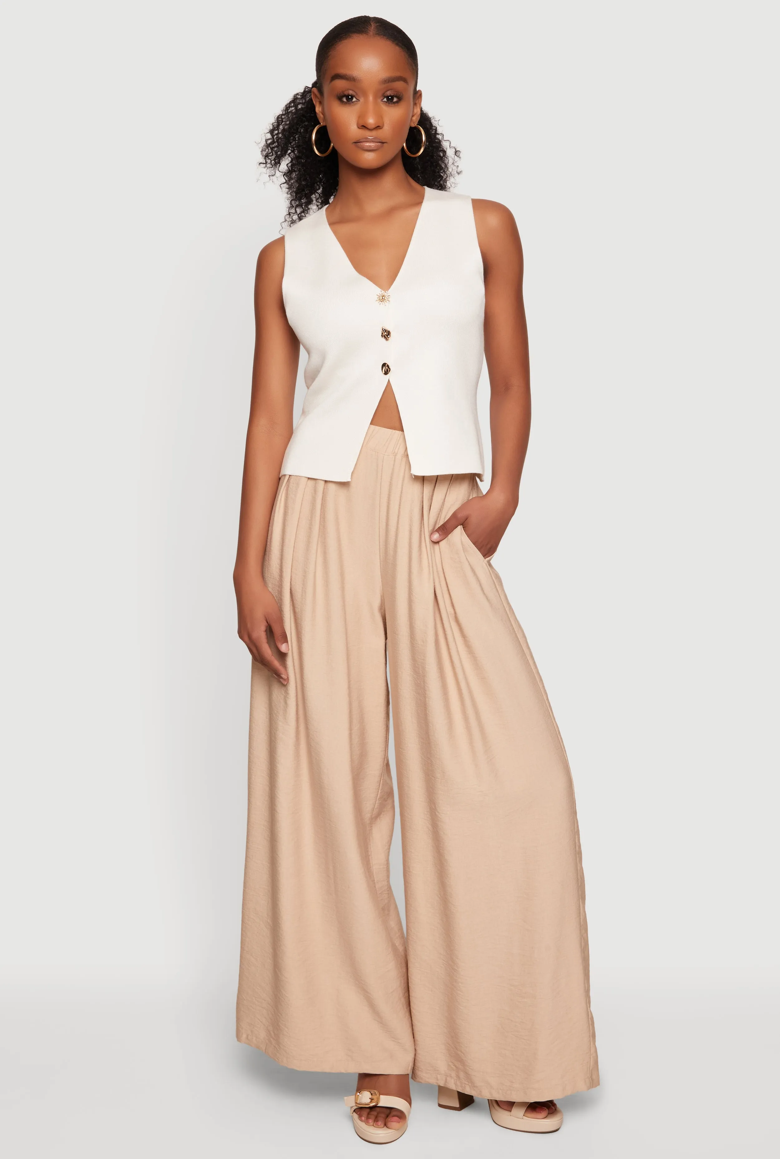 Assorted Metallic Button Front Vest sold by Rainbow product image thumbnail 3