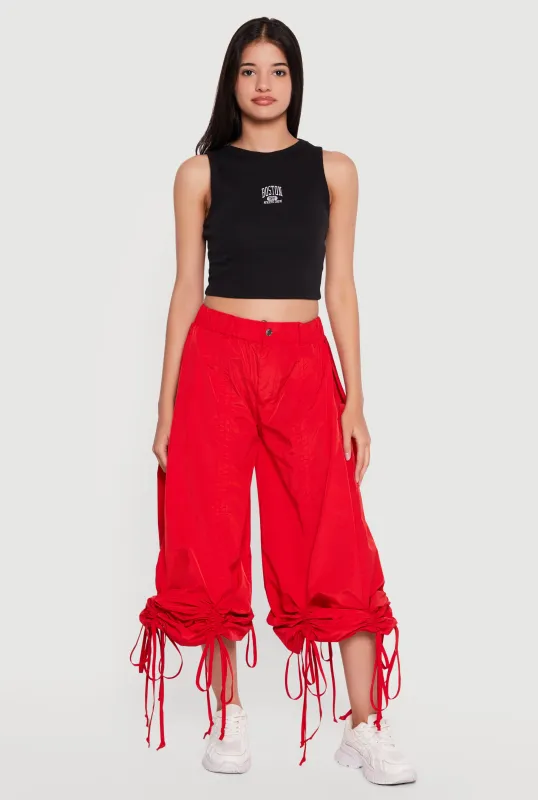 Boston Graphic Rib Knit Crop Tank Top made by iris