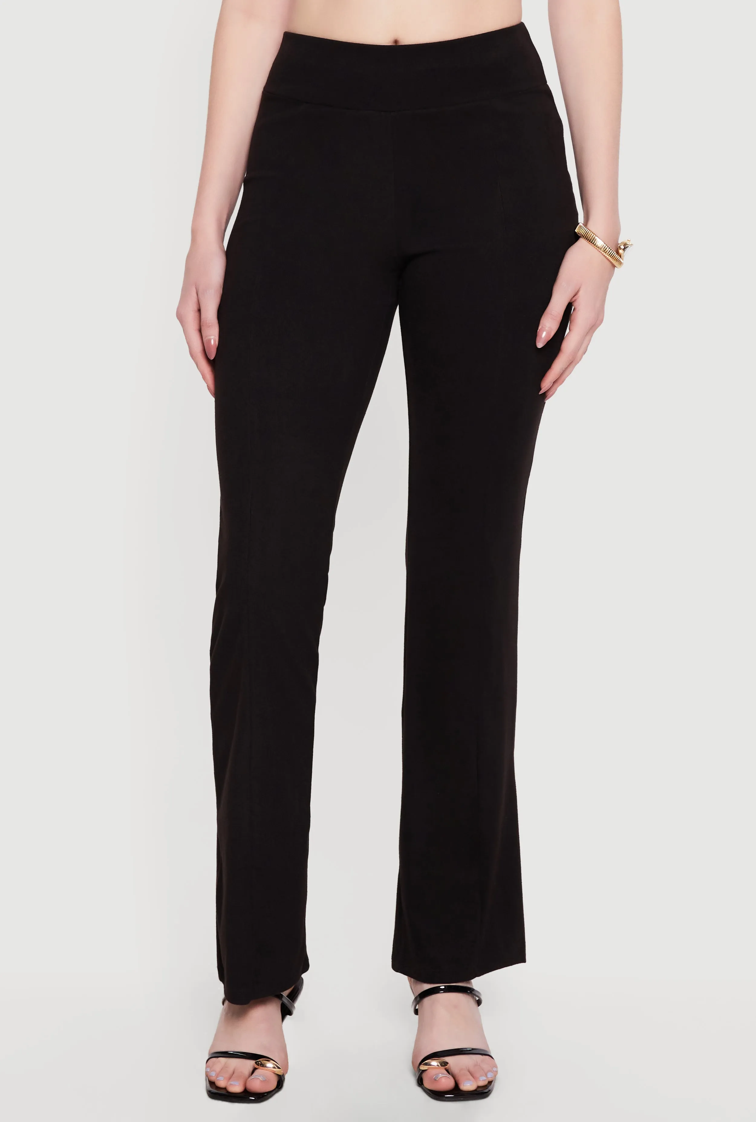 Brushed Rib Knit High Waisted Slim Leg Pants sold by Rainbow product image thumbnail 3