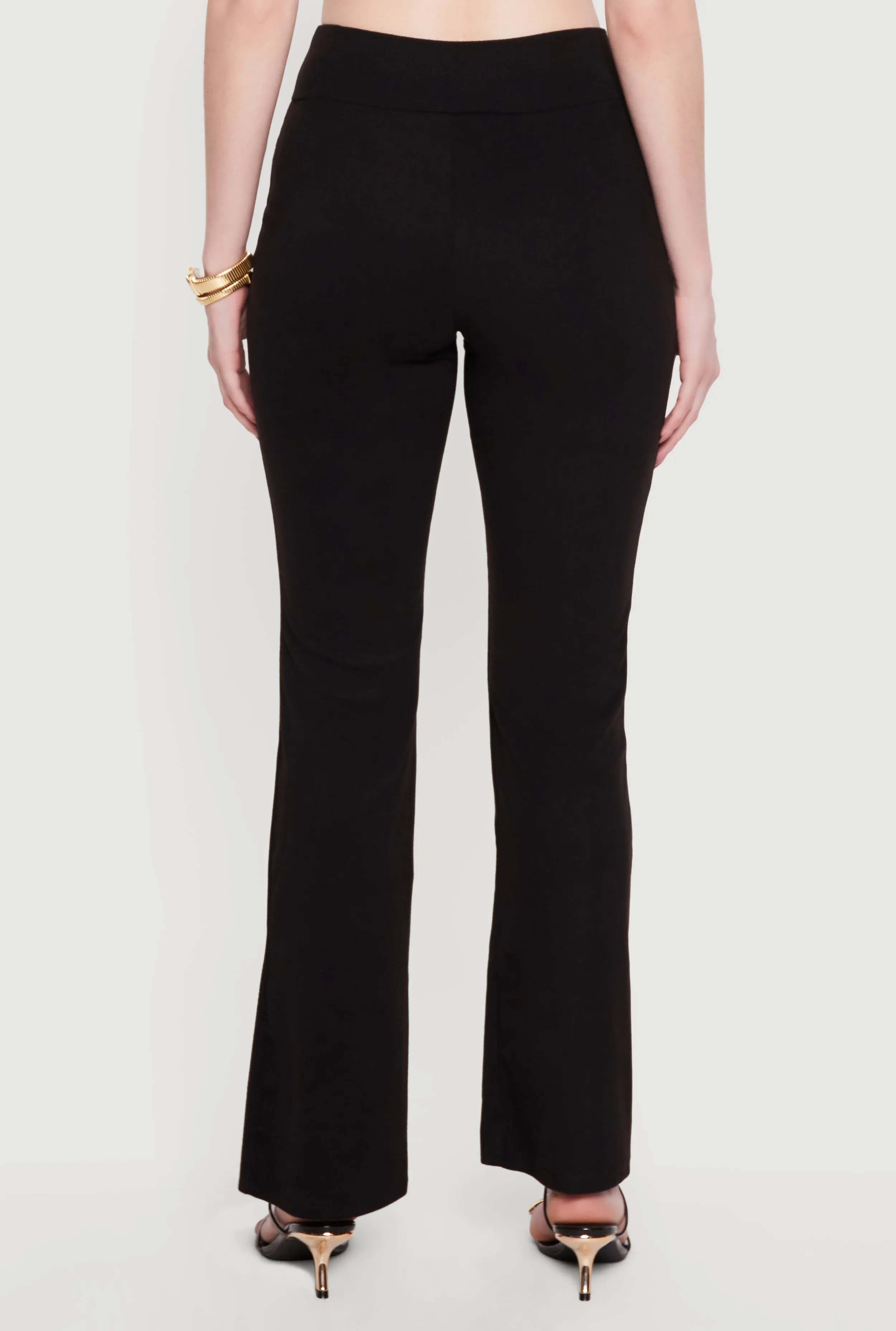 Brushed Rib Knit High Waisted Slim Leg Pants sold by Rainbow product image thumbnail 5