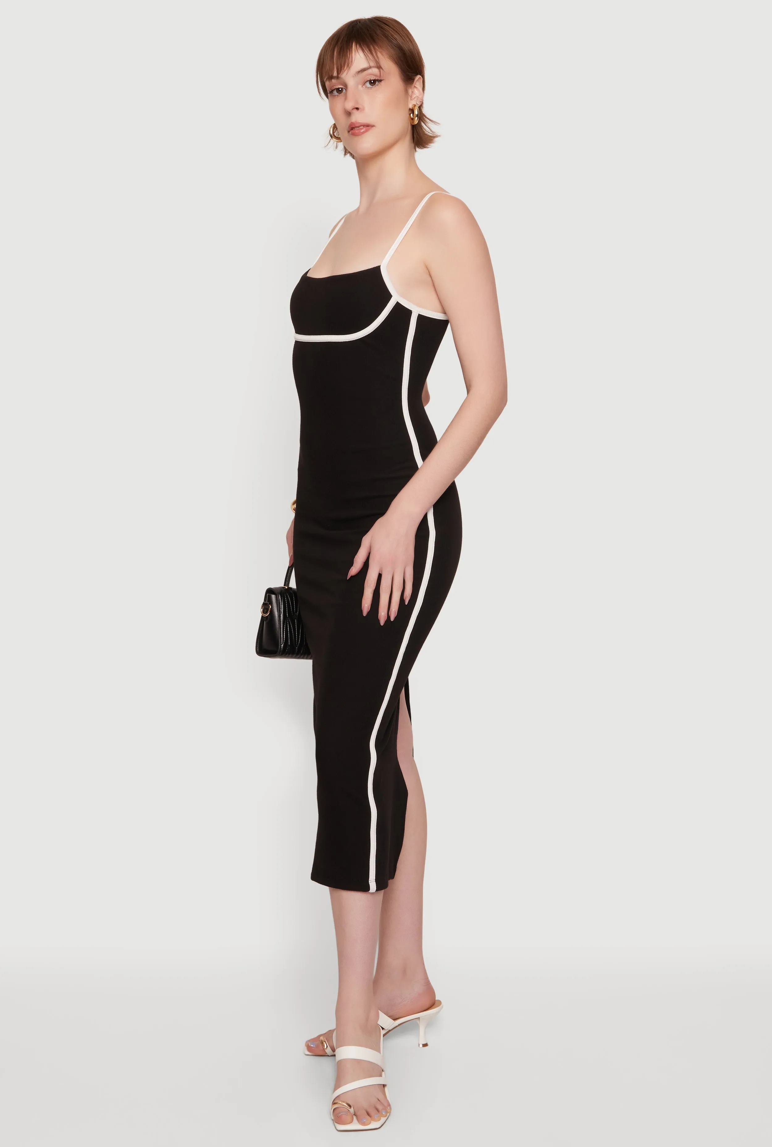 Contrast Trim Cami Midi Dress sold by Rainbow product image thumbnail 2