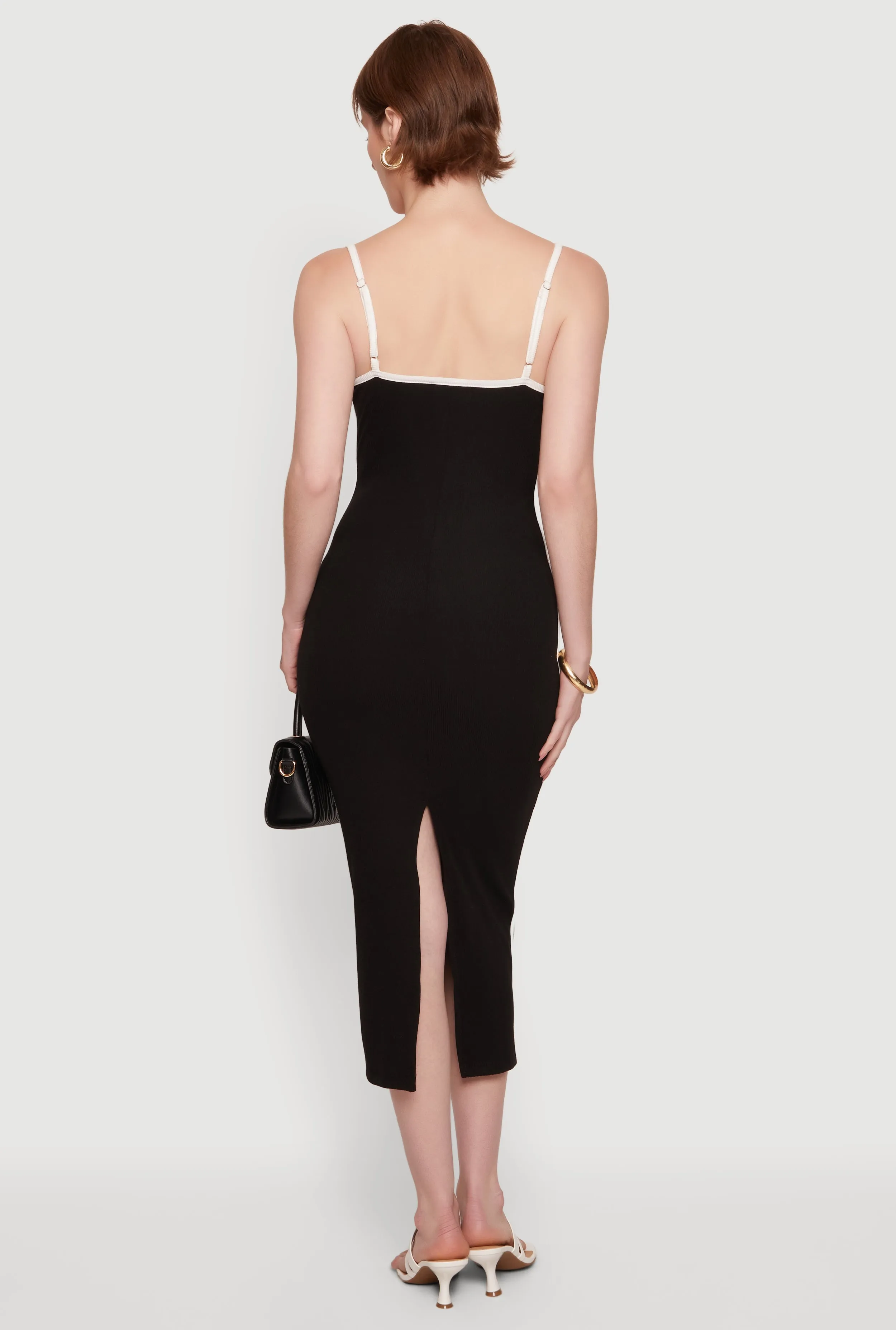 Contrast Trim Cami Midi Dress sold by Rainbow product image thumbnail 3