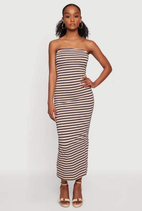 Striped Tube Midi Dress made by Daisy