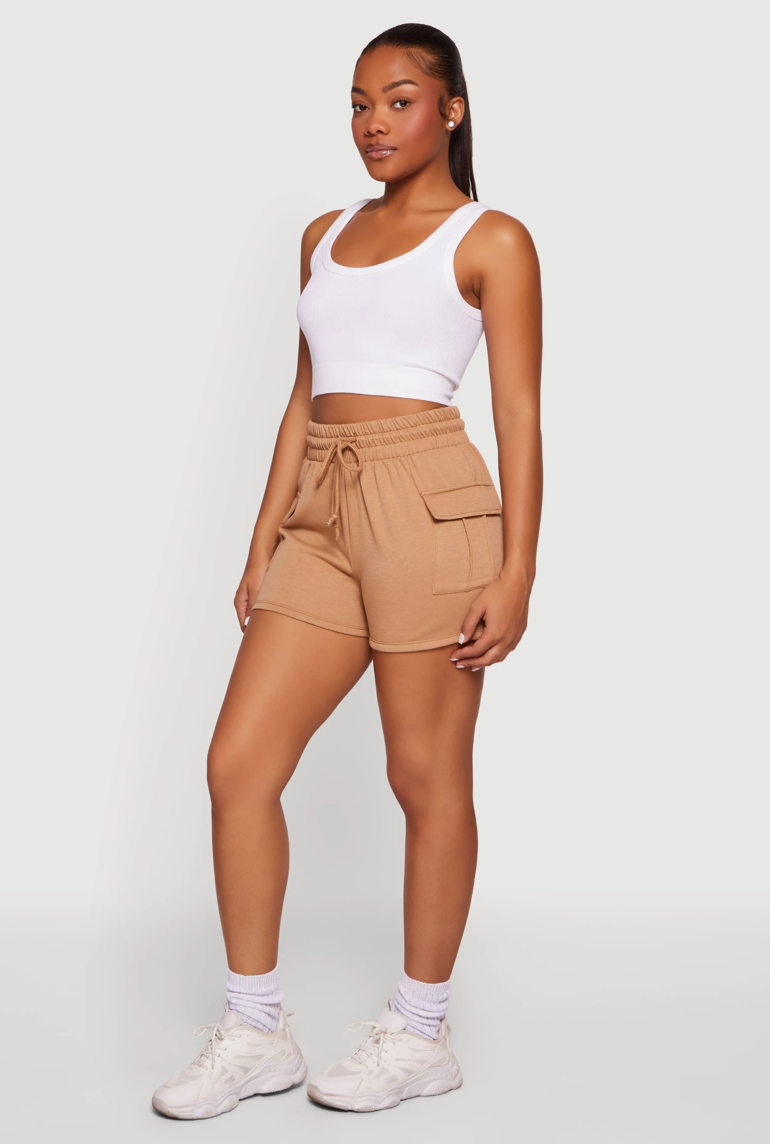 Cargo Pocket Drawstring Waist Shorts sold by Rainbow product image thumbnail 2