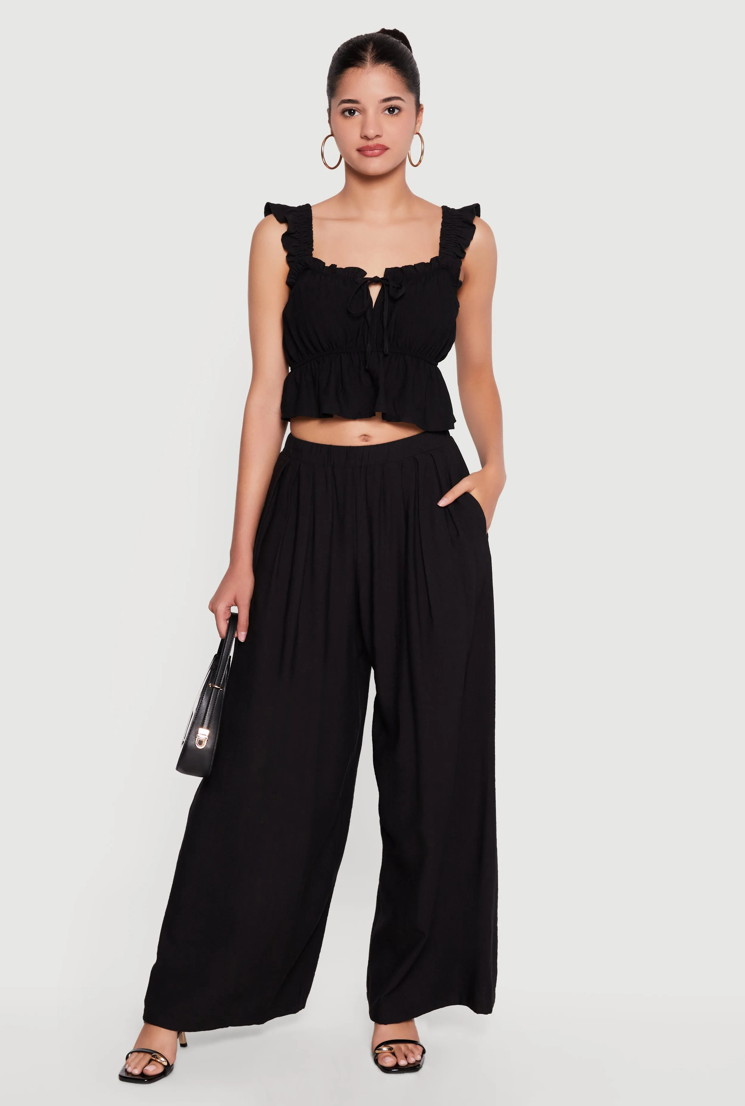 High Waisted Pleated Wide Leg Pants sold by Rainbow product image thumbnail 2