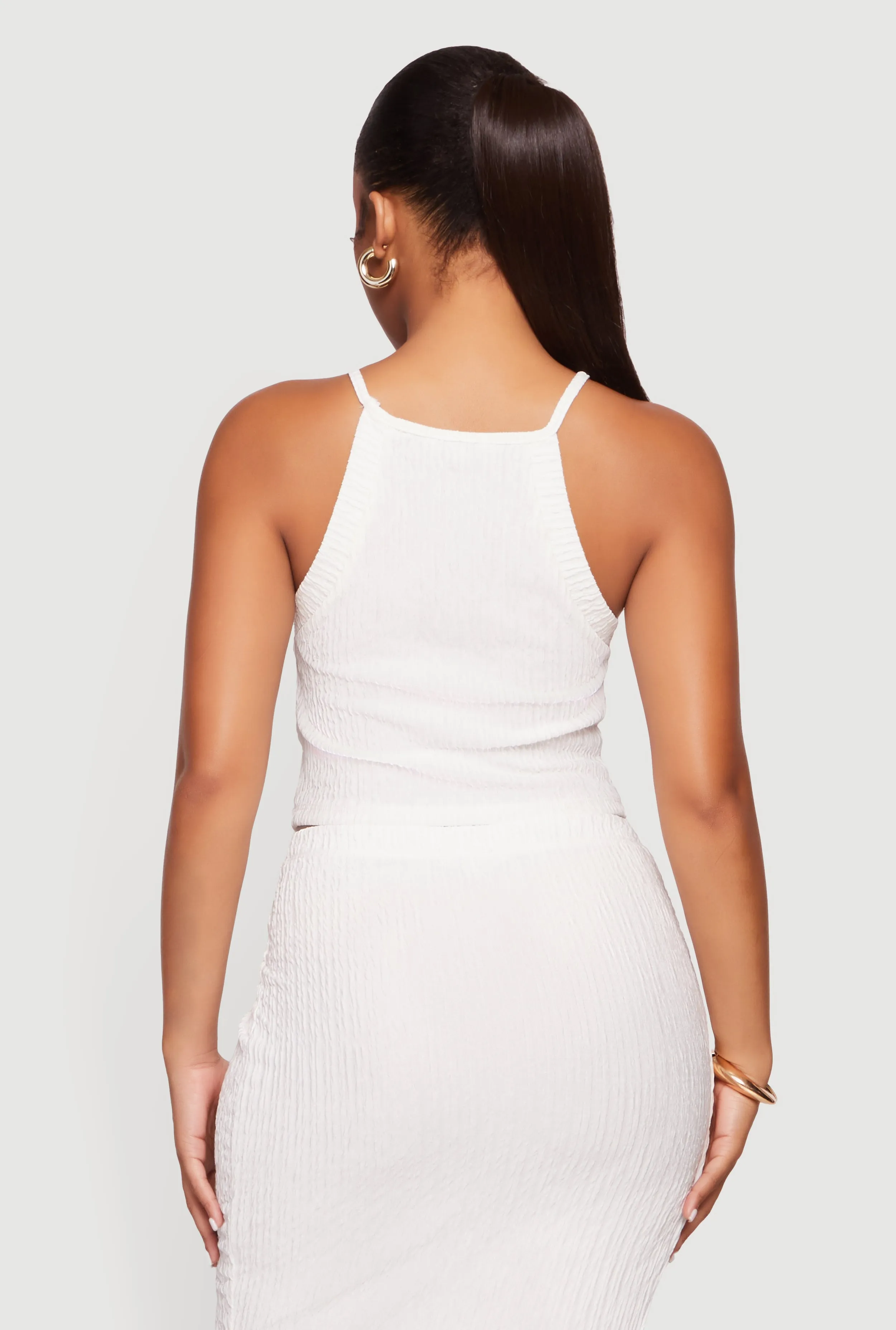 Sleeveless Halter Neck Crop Top sold by Rainbow product image thumbnail 5