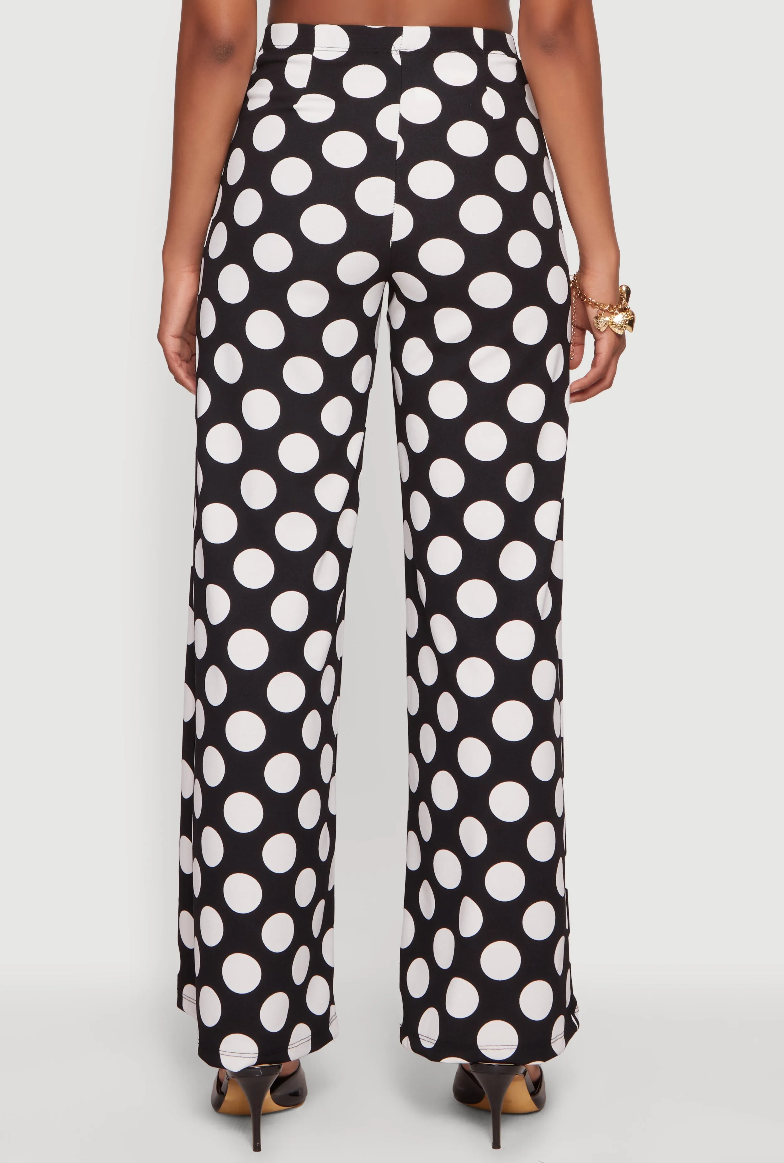 High Waisted Wide Leg Polka Dot Pants sold by Rainbow product image thumbnail 5