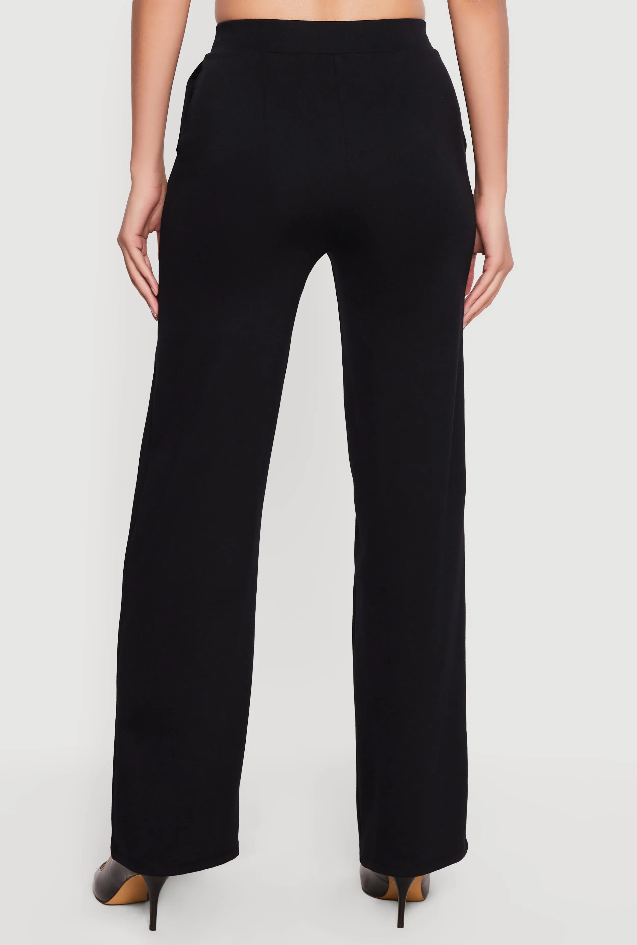 Pintuck Detail High Waisted Pull On Dress Pants sold by Rainbow product image thumbnail 5