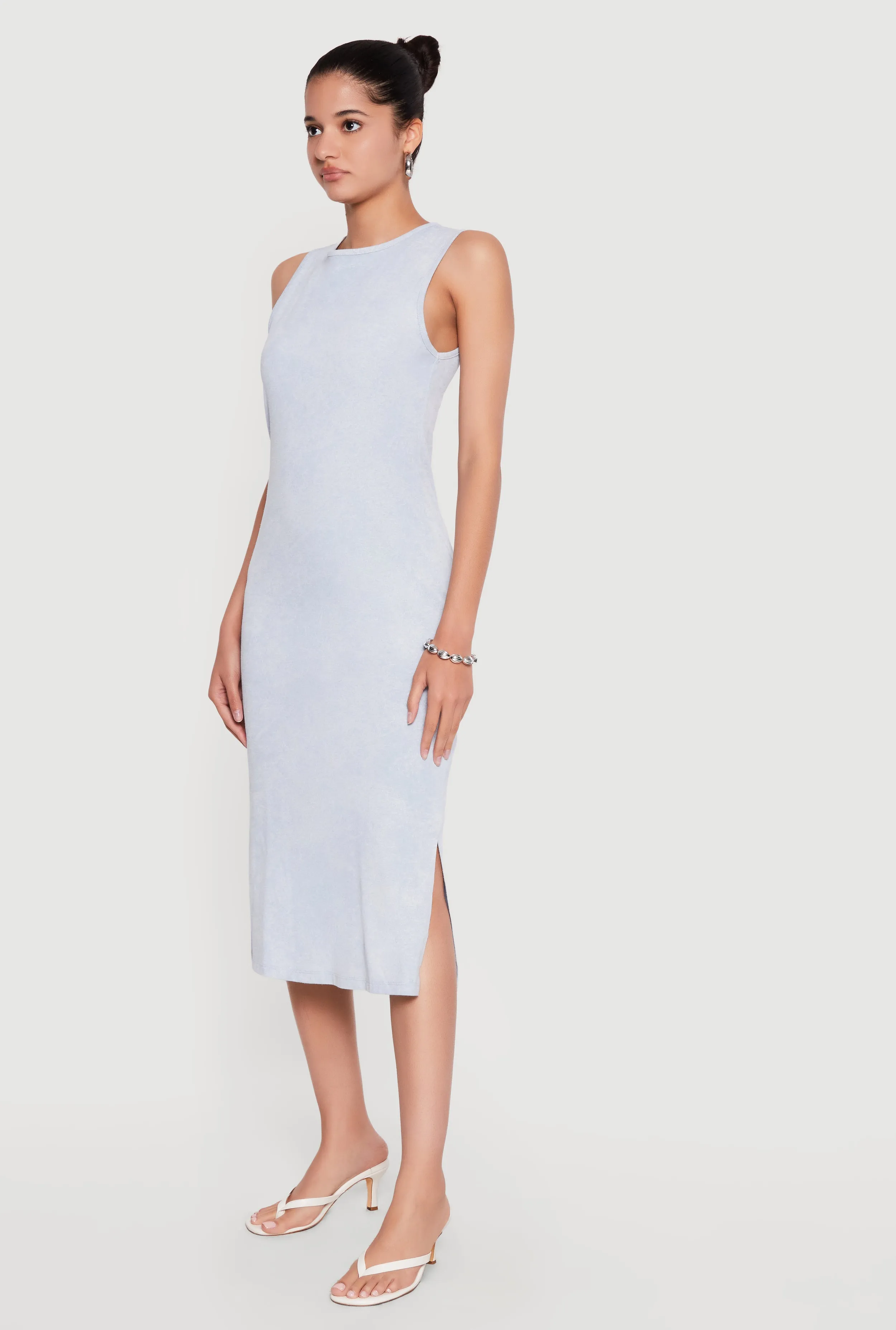 Keyhole Back Acid Wash Midi Dress sold by Rainbow product image thumbnail 2