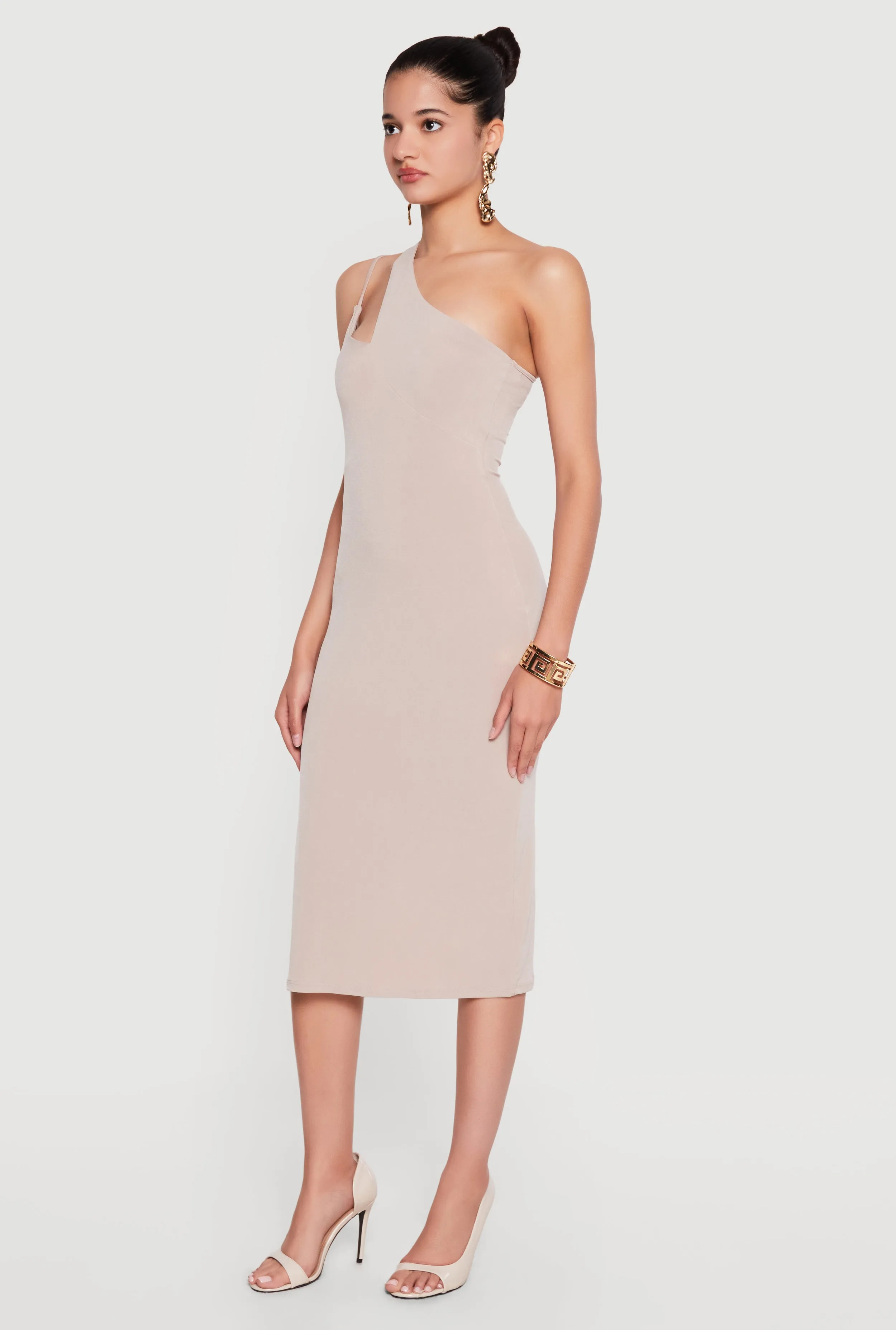 Cut Out Detail One Shoulder Midi Dress sold by Rainbow product image thumbnail 2