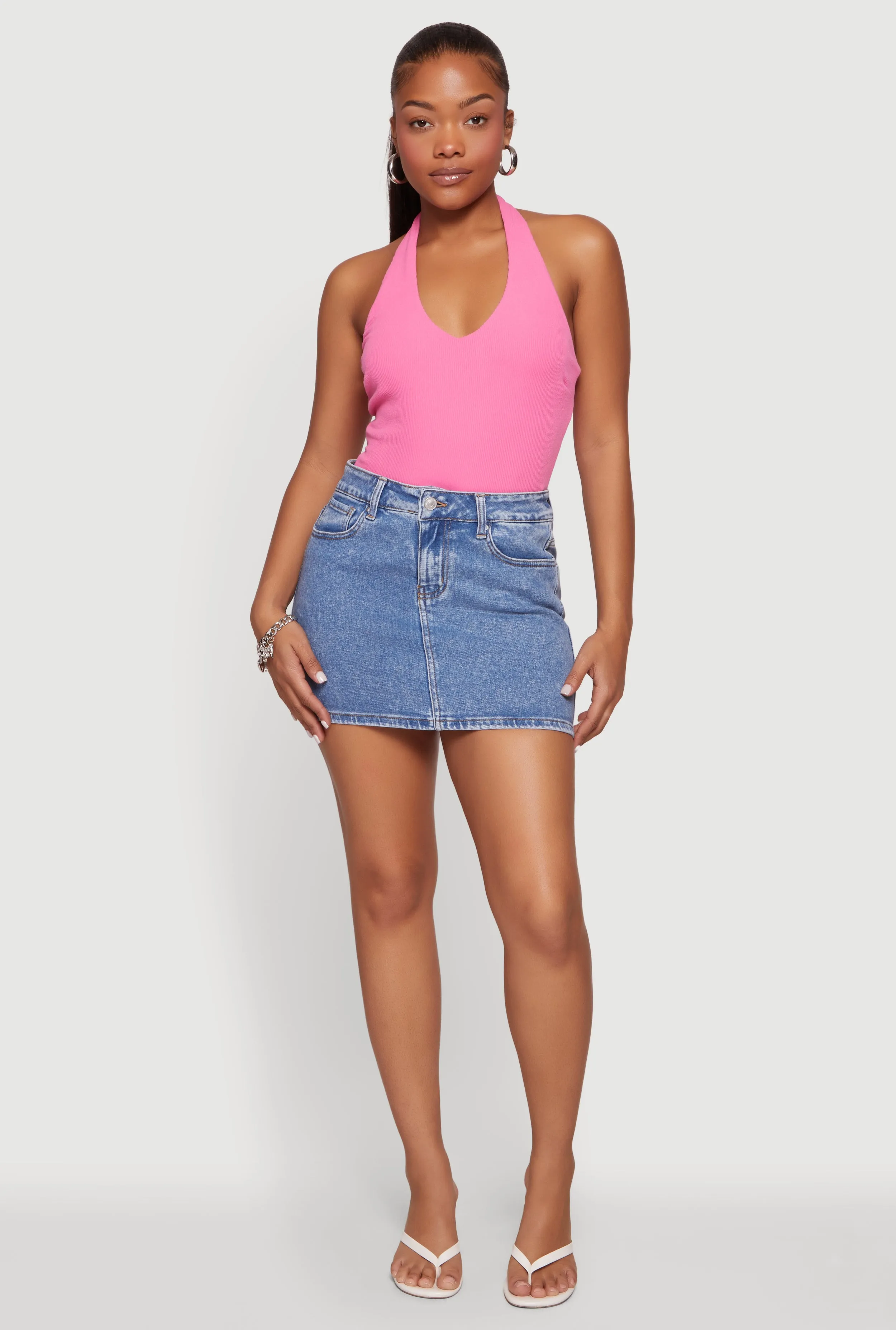 WAX Denim Mini Skirt sold by Rainbow product image thumbnail 3