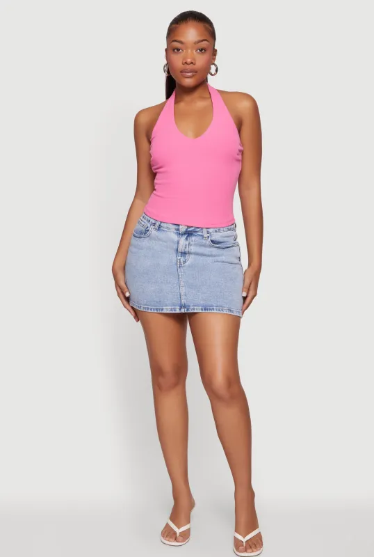 WAX Denim Mini Skirt made by Rainbow