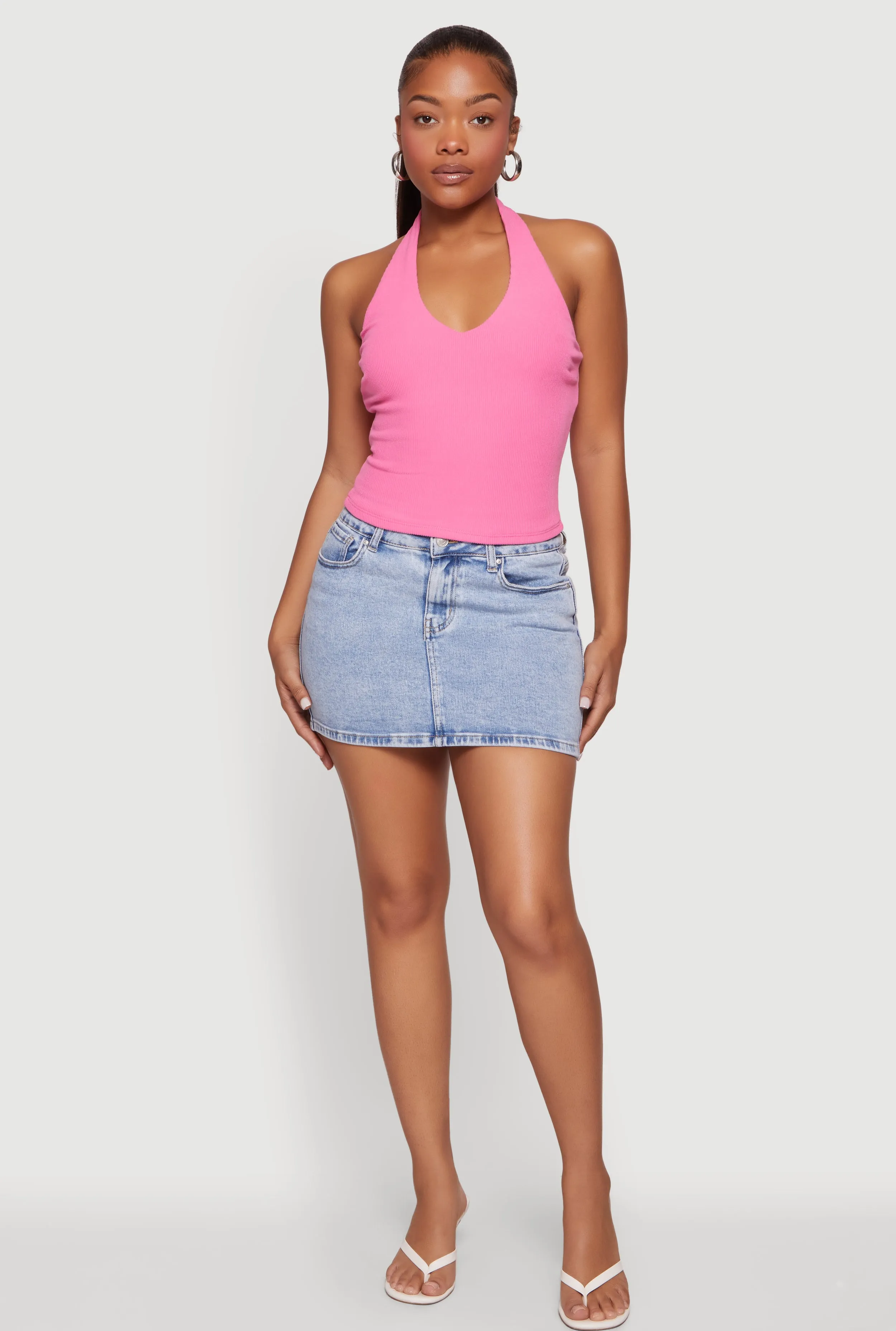 WAX Denim Mini Skirt sold by Rainbow