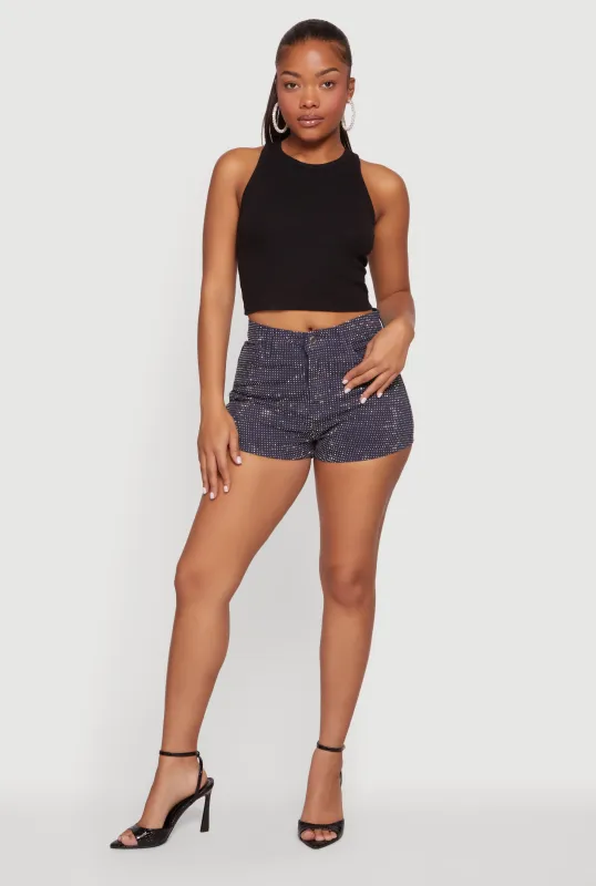 Trendy Rhinestone Shorts made by Daisy