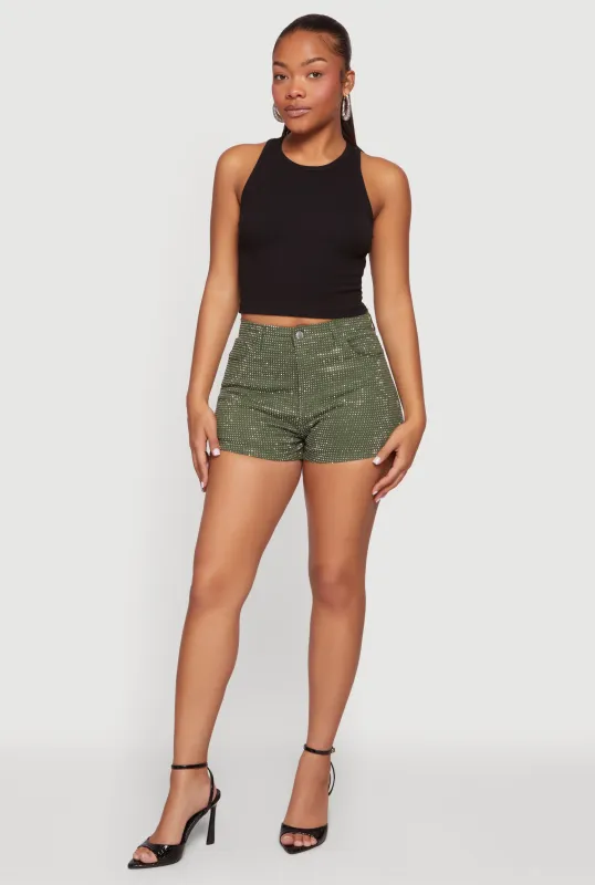 Trendy Rhinestone Shorts made by Daisy