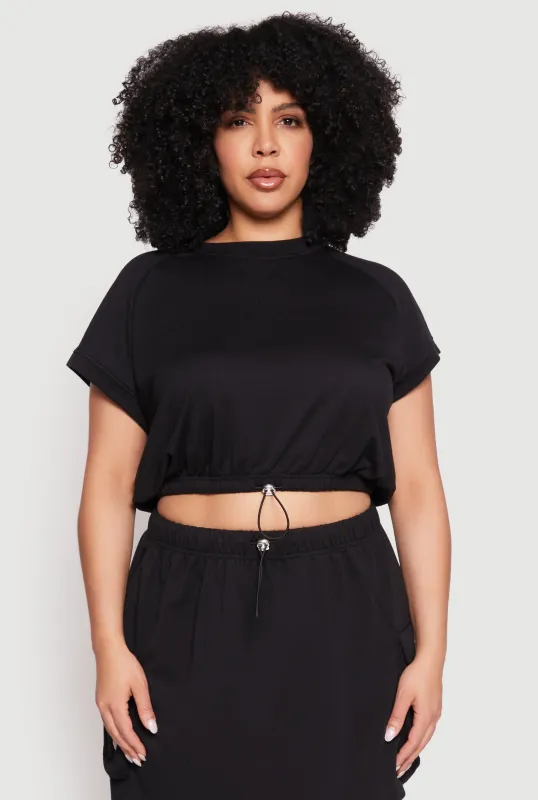 Plus Size Almost Famous Raglan Sleeve Sweatshirt made by Almost Famous
