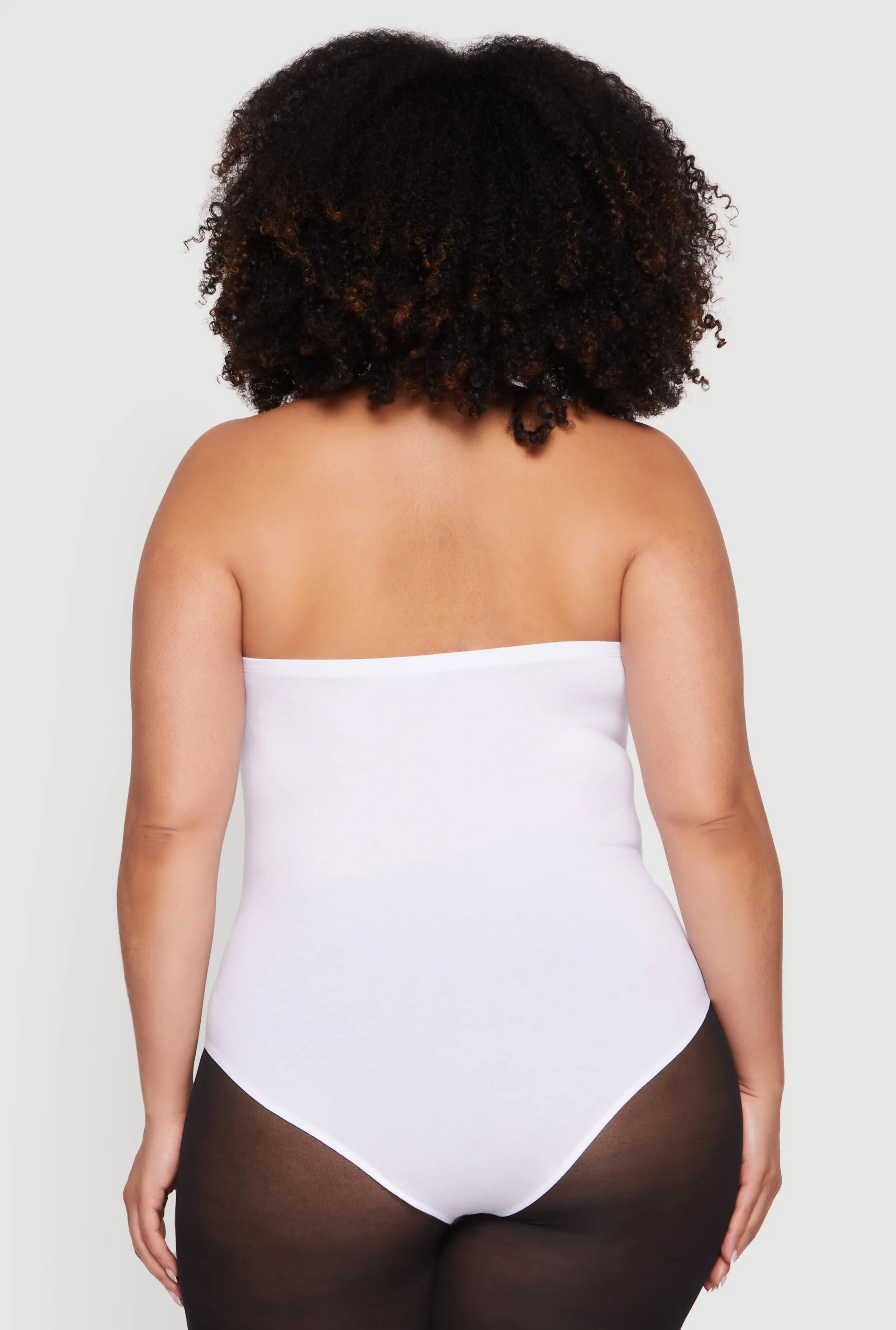 Plus Size Solid Halter Neck Bodysuit sold by Rainbow product image thumbnail 5