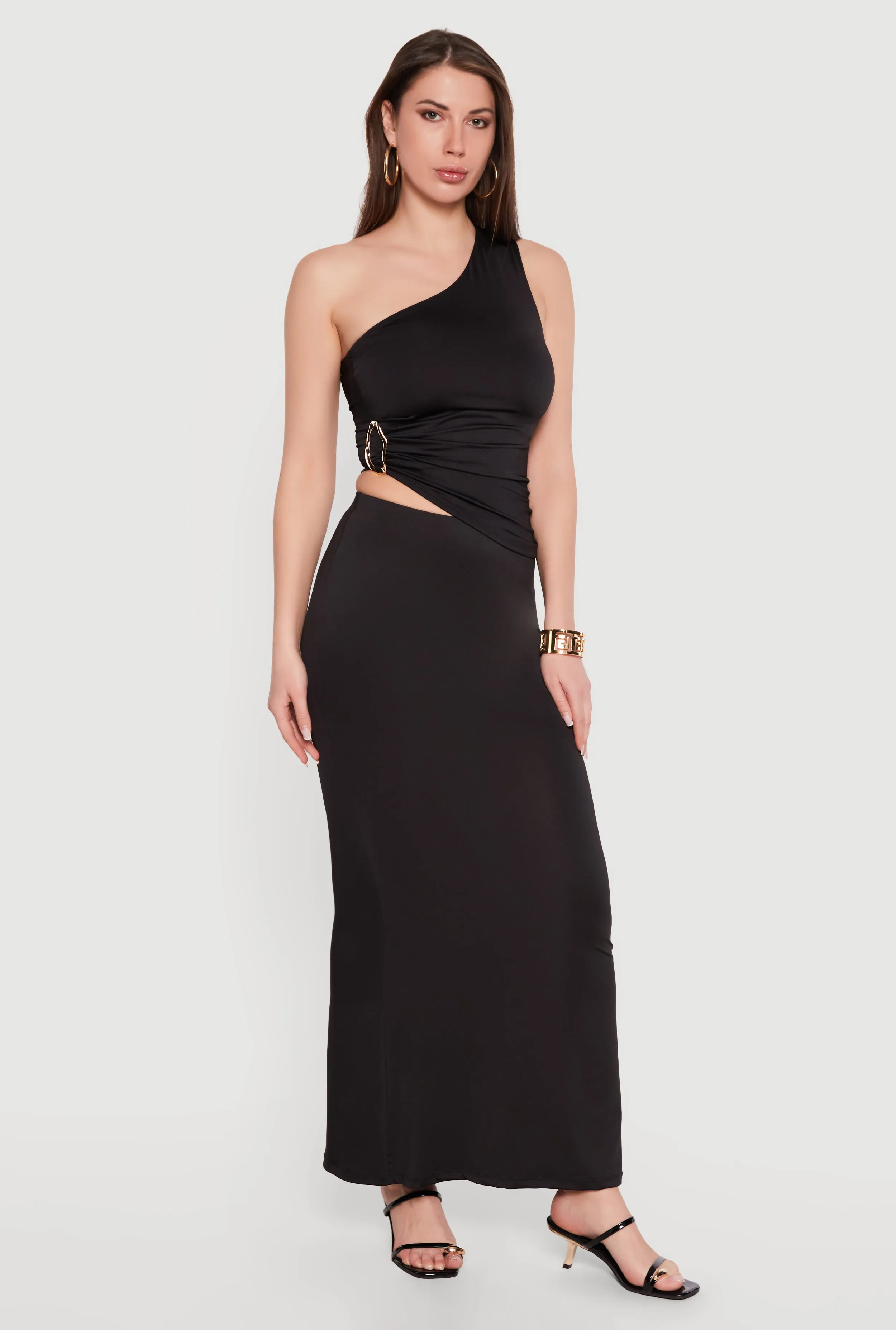 Solid High Waisted Mermaid Maxi Skirt sold by Rainbow product image thumbnail 3
