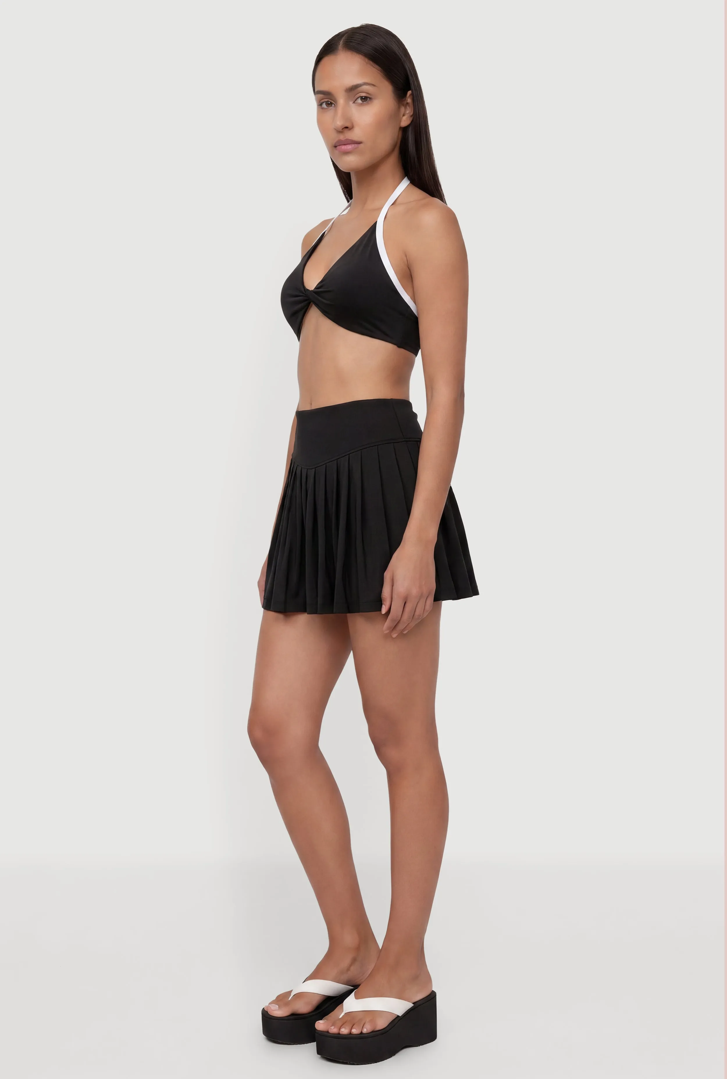 High Waisted Pleated Mini Tennis Skirt sold by Rainbow product image thumbnail 2
