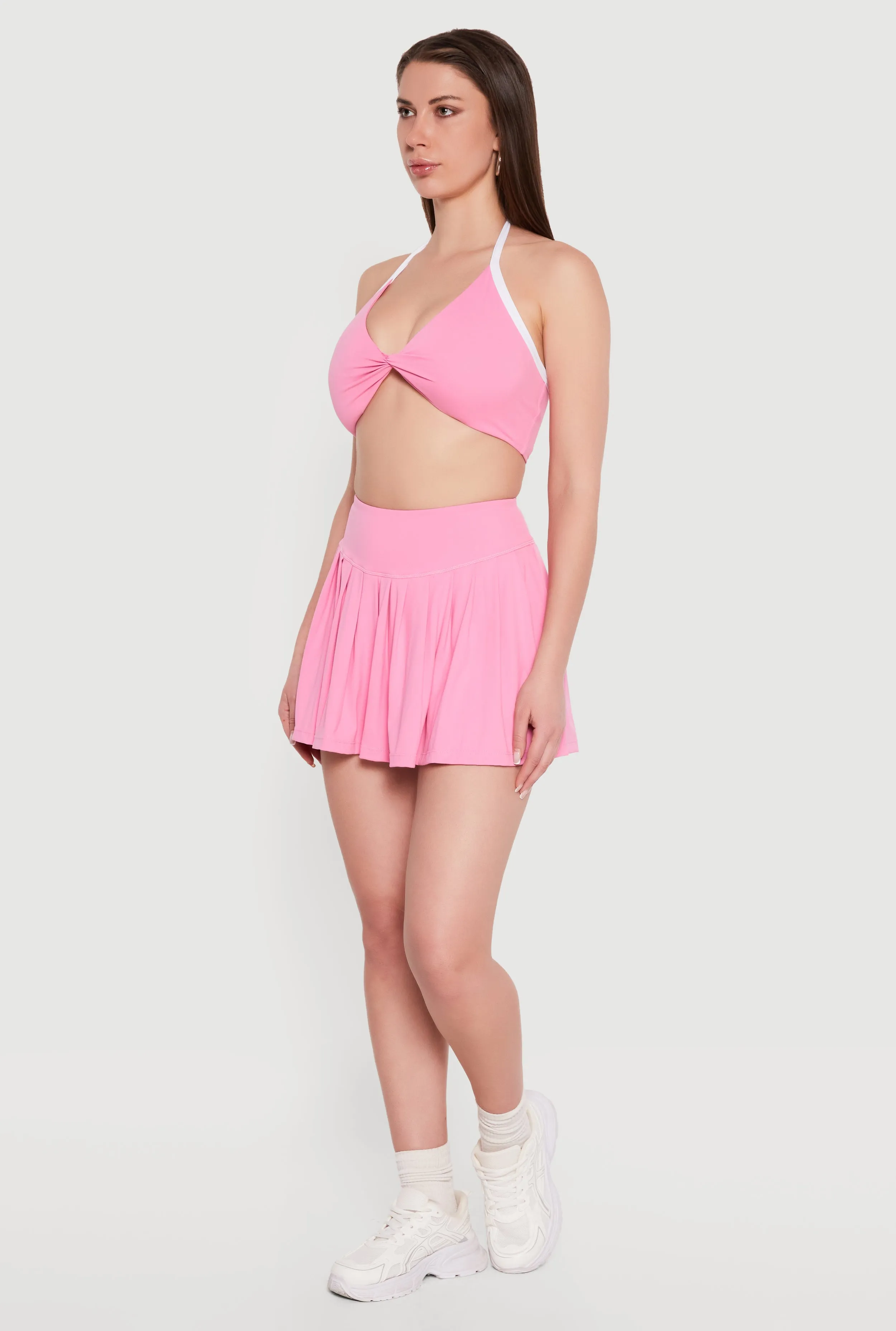 High Waisted Pleated Mini Tennis Skirt sold by Rainbow product image thumbnail 2