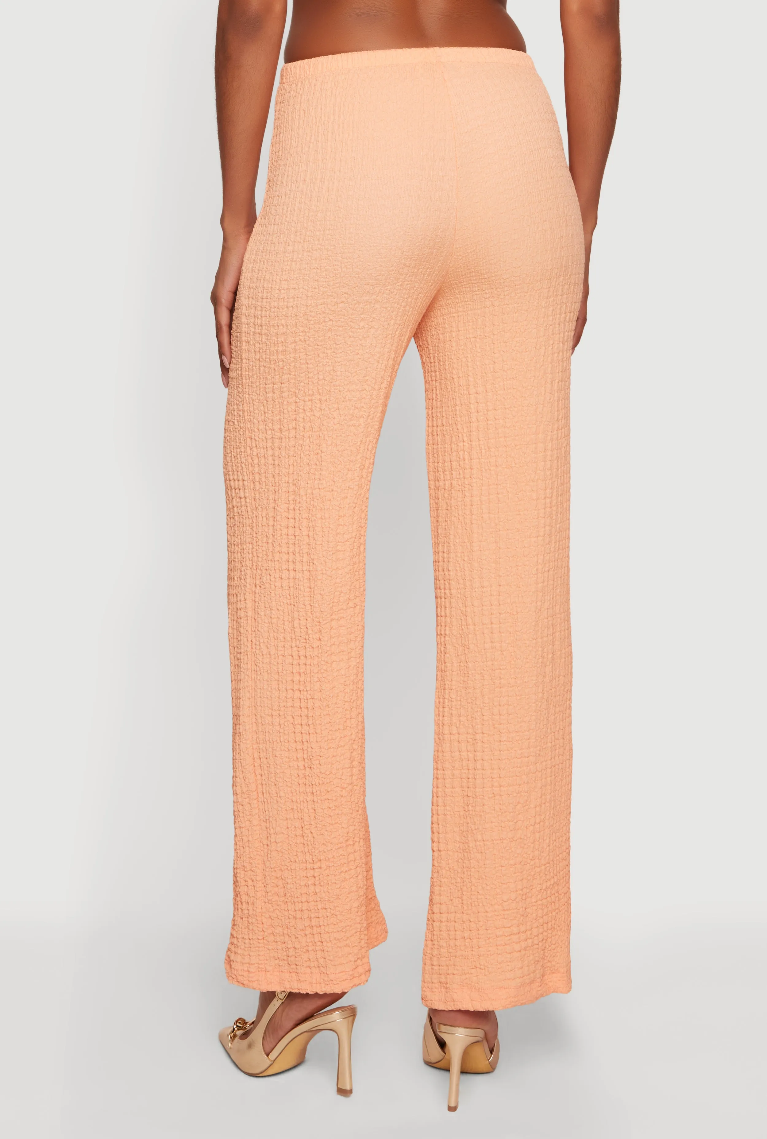 Textured Knit Drawstring High Waisted Pants sold by Rainbow product image thumbnail 5