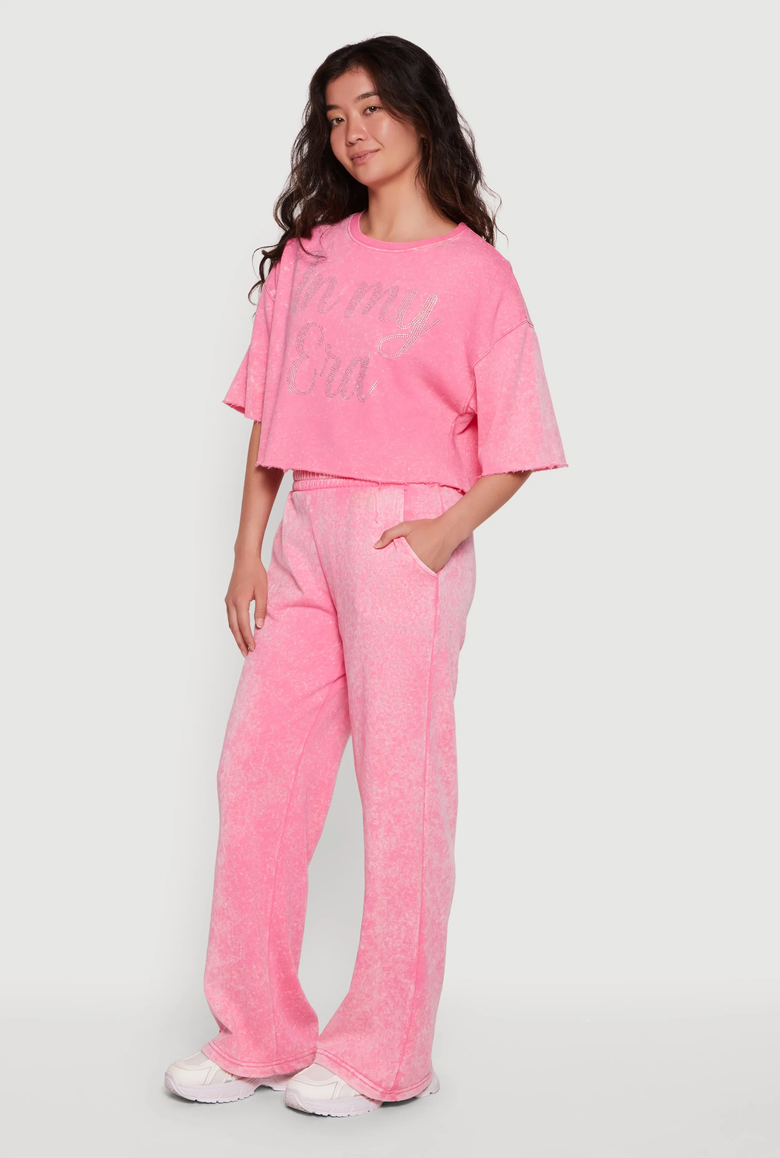 High Waisted Acid Wash Graphic Sweatpants sold by Rainbow product image thumbnail 2