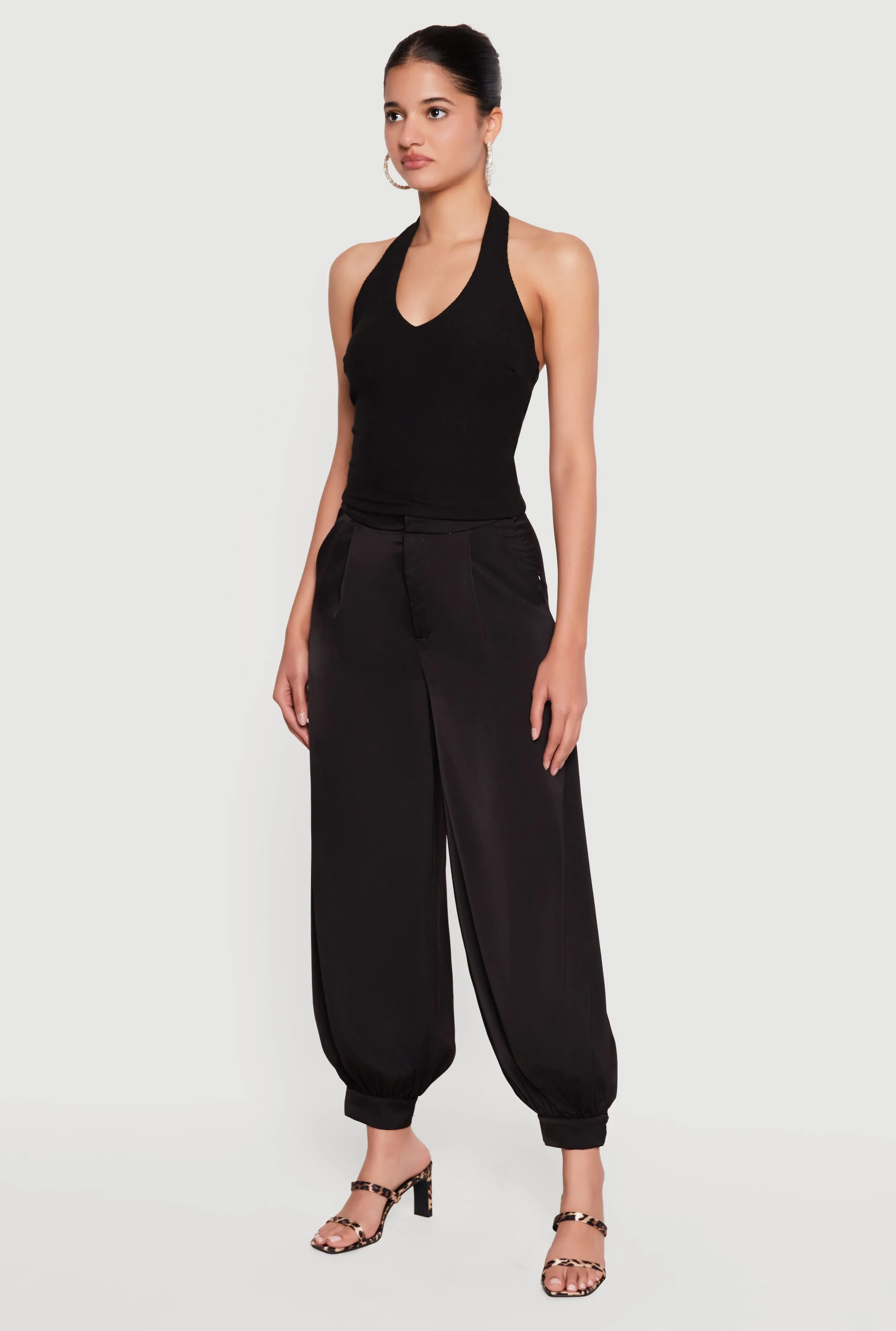 Satin Tapered Leg Harem Pants sold by Rainbow product image thumbnail 2