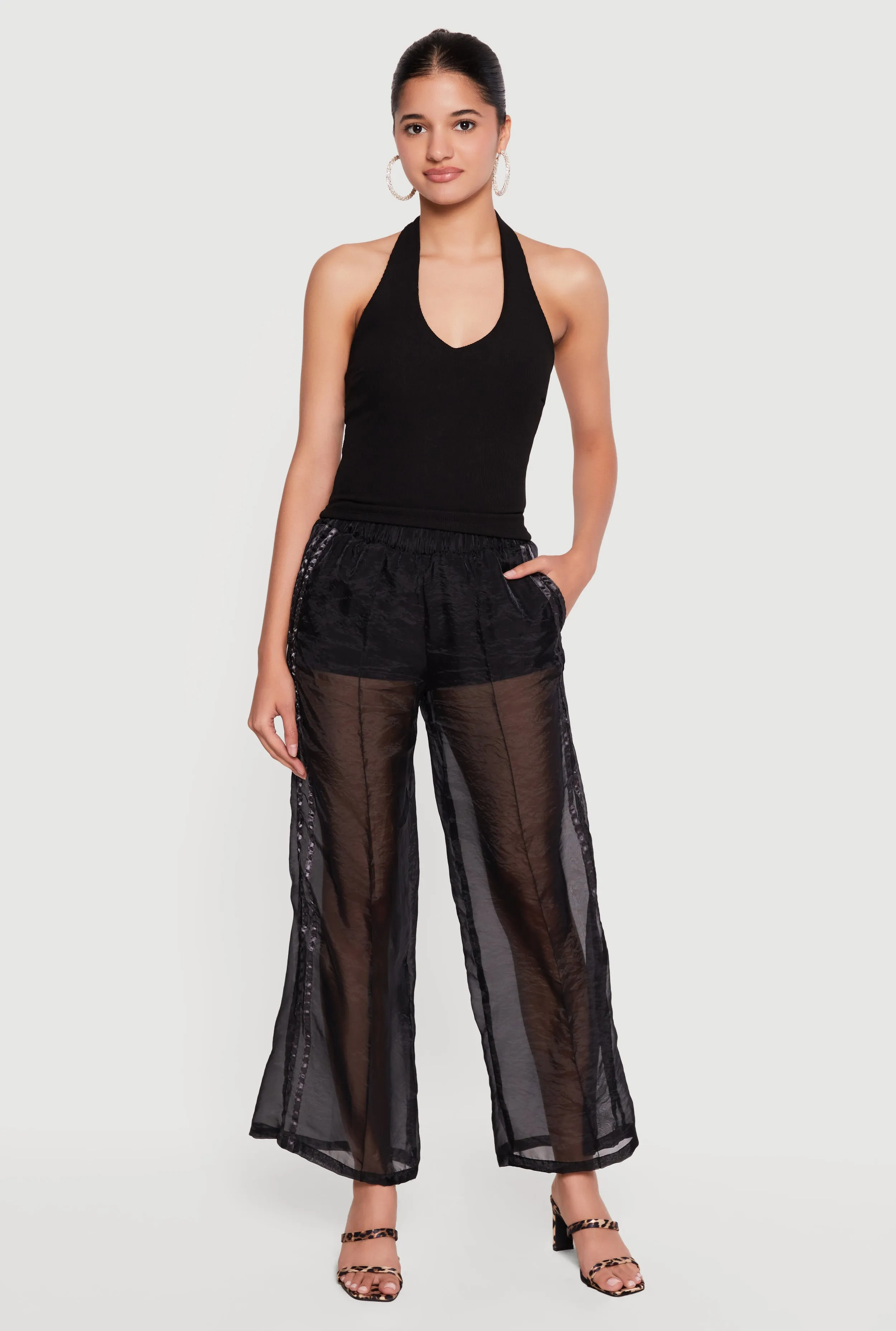 Organza Varsity Stripe Straight Leg Pants sold by Rainbow