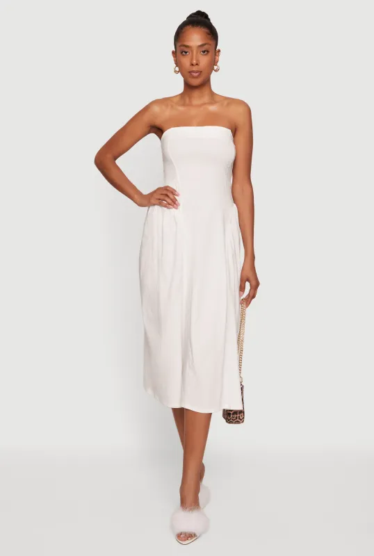 Corset Strapless Midi Dress made by Haute Monde
