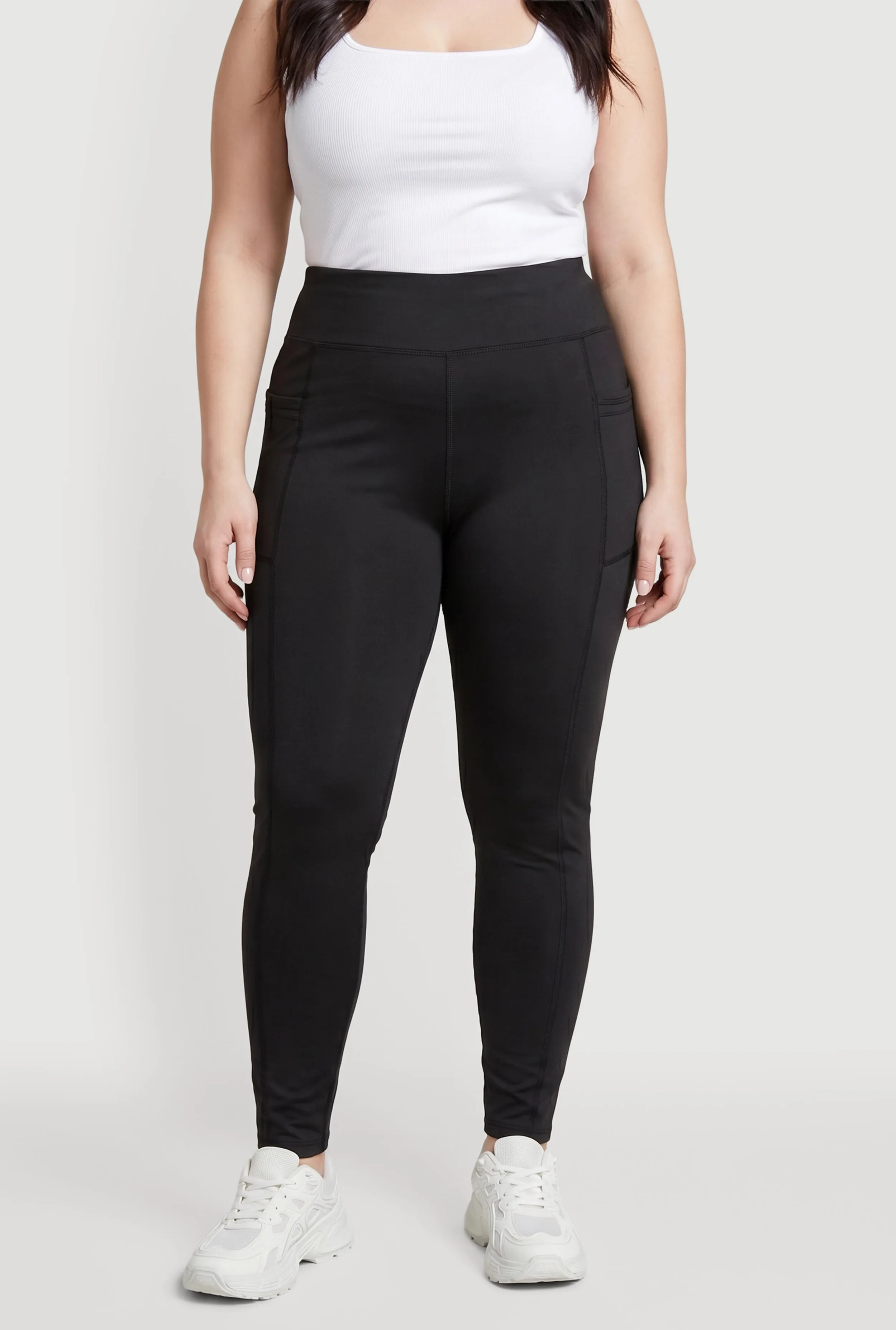 Plus Size High Waist Leggings with Cell Phone Pockets sold by Rainbow product image thumbnail 3