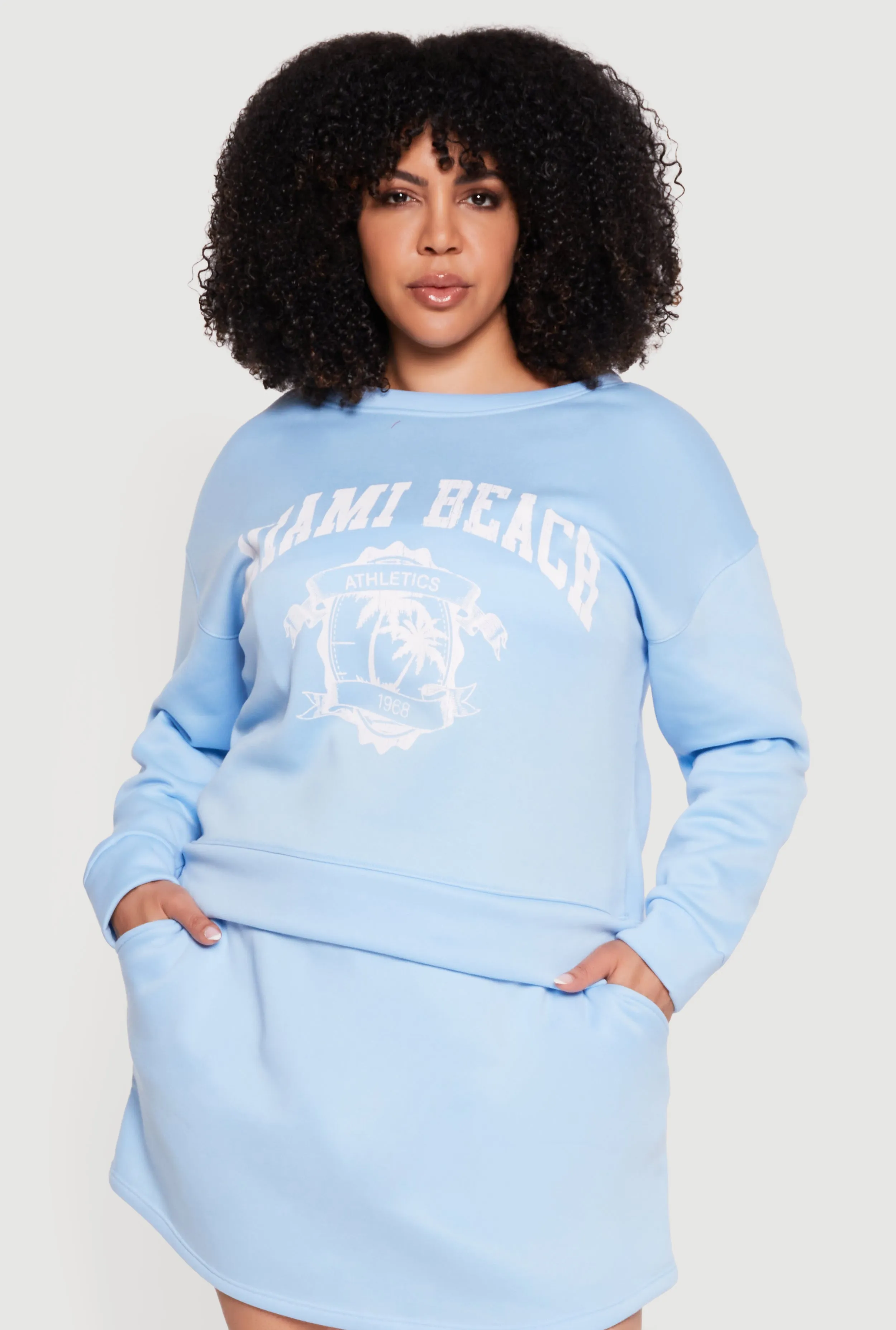 Plus Sized Miami Beach Graphic Sweatshirt sold by Rainbow product image thumbnail 3