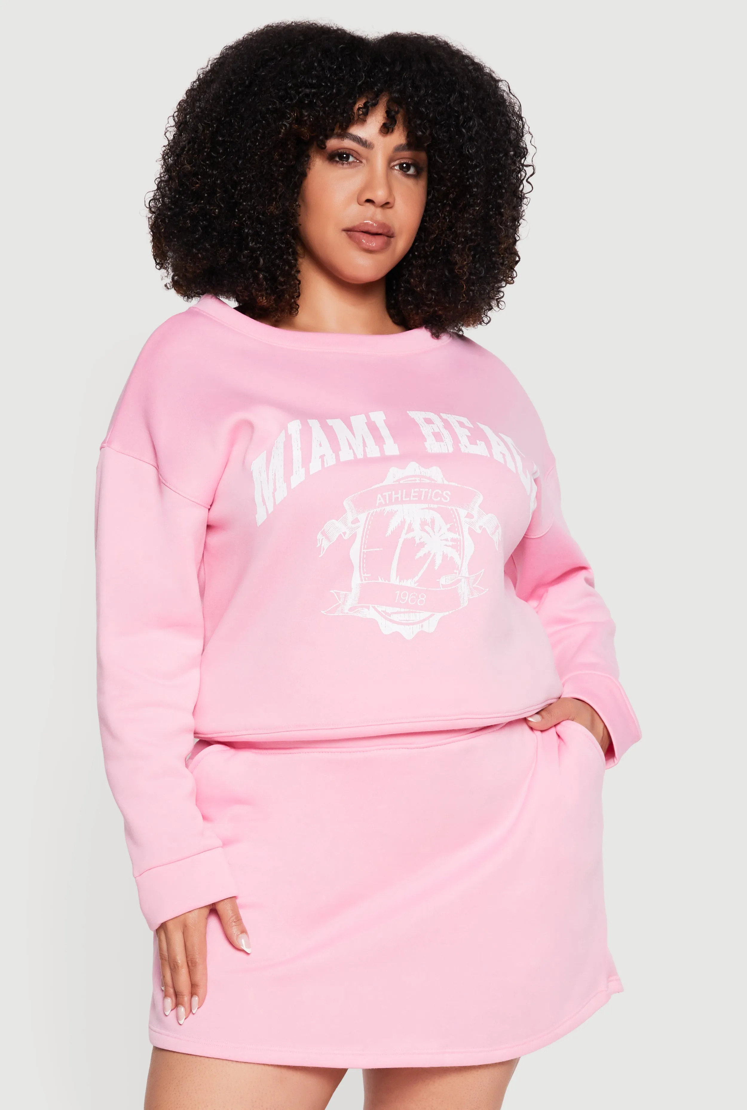 Plus Sized Miami Beach Graphic Sweatshirt sold by Rainbow product image thumbnail 2