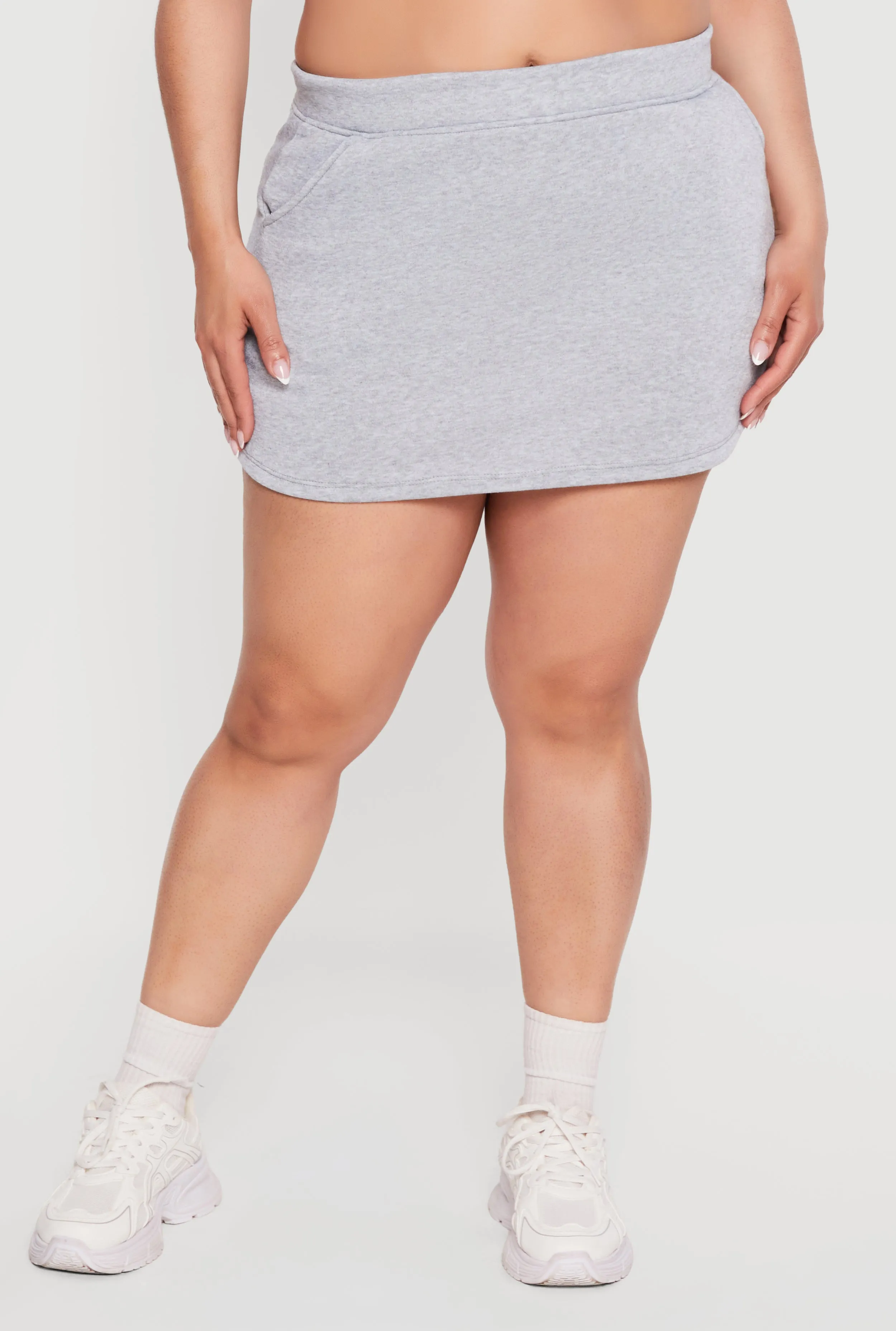 Plus Size Fleece Lined Pencil Skirt with Shorts Lining sold by Rainbow product image thumbnail 3