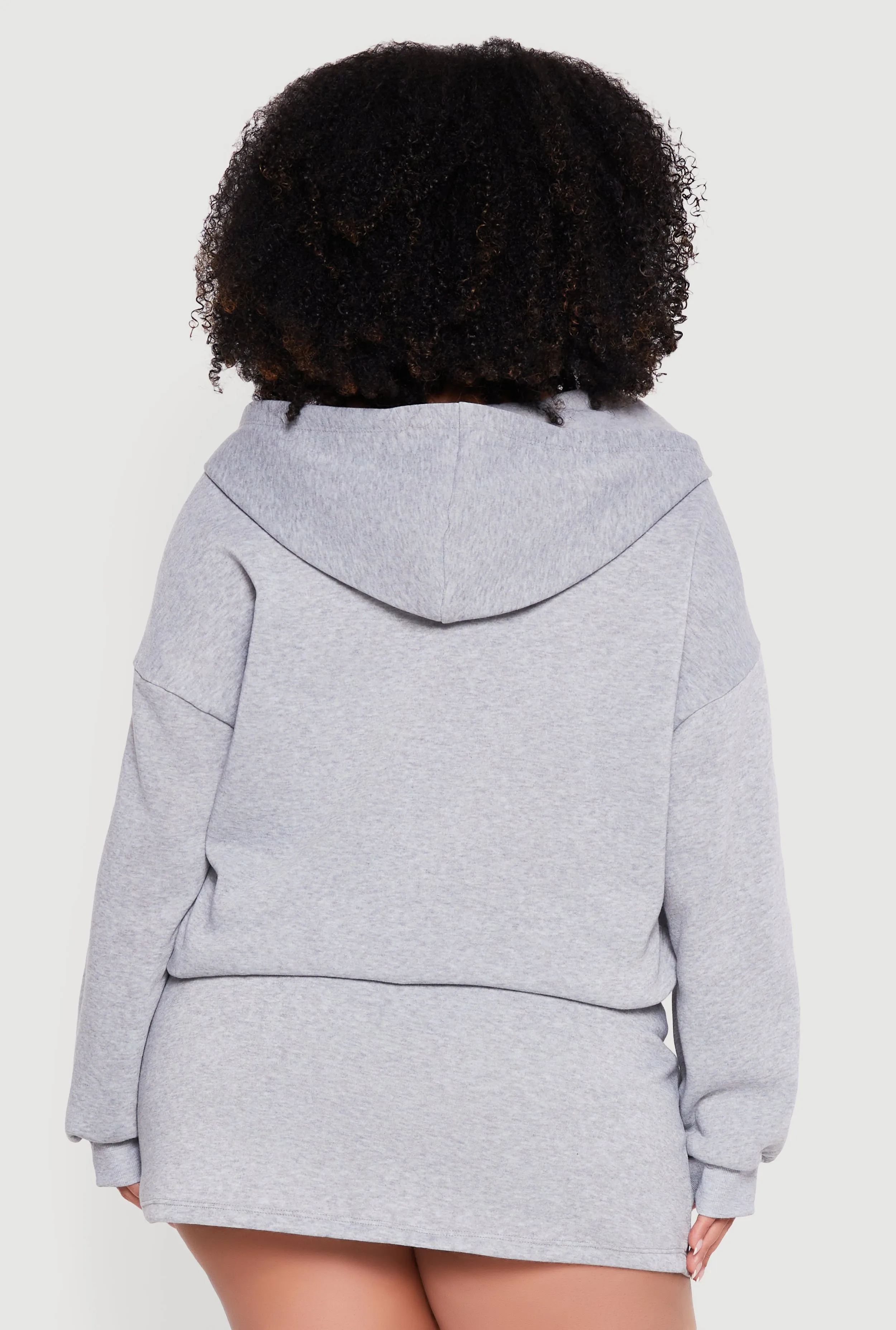 Plus Sized Oversized 10 Graphic Zip Front Hoodie sold by Rainbow product image thumbnail 5