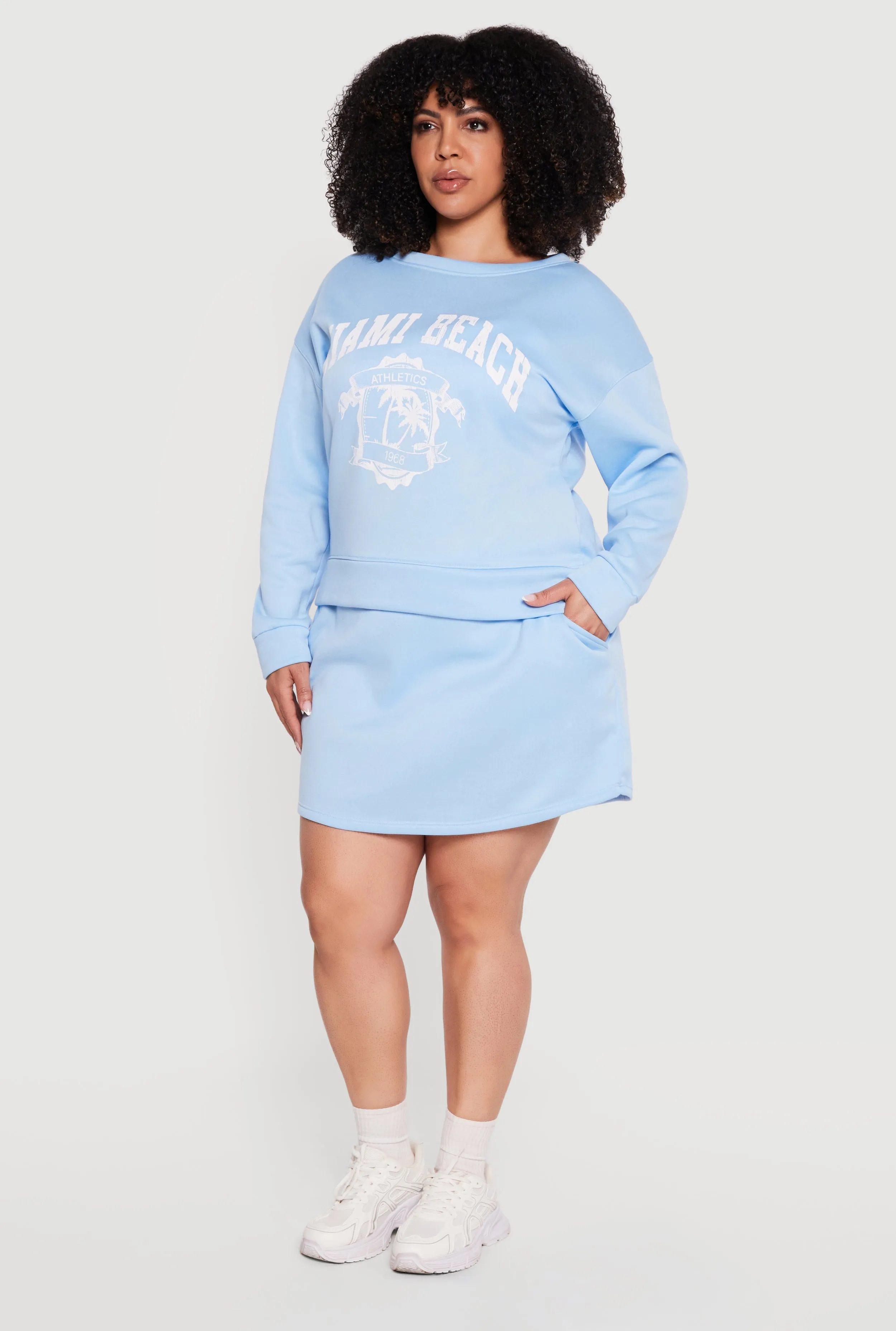 Plus Size Fleece Lined Pencil Skirt with Shorts Lining sold by Rainbow product image thumbnail 2