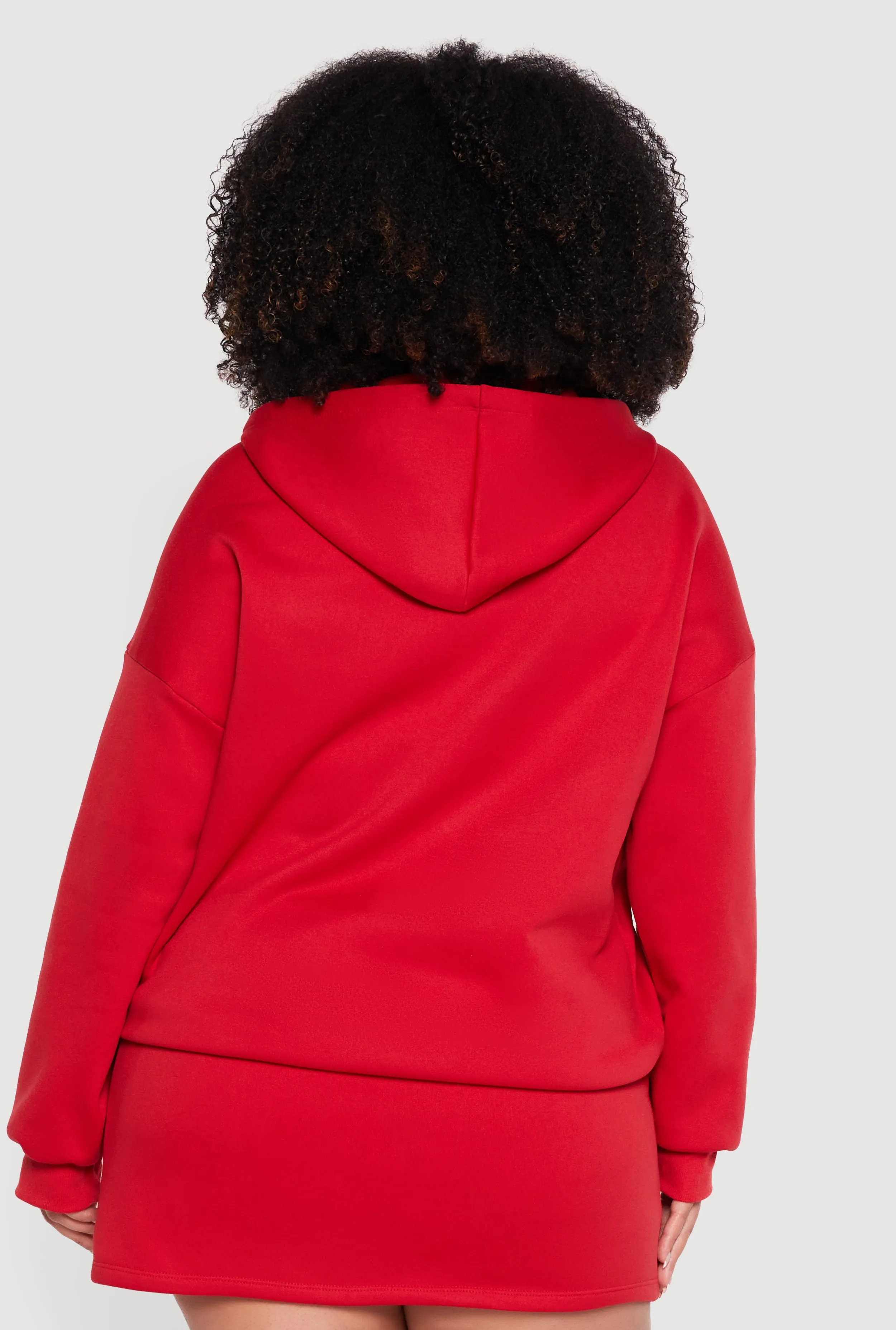 Plus Sized Oversized 10 Graphic Zip Front Hoodie sold by Rainbow product image thumbnail 5