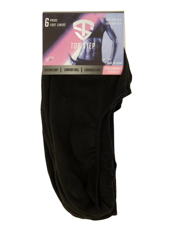 Solid No Show Socks 6 Pack Size 9-11 made by Rainbow