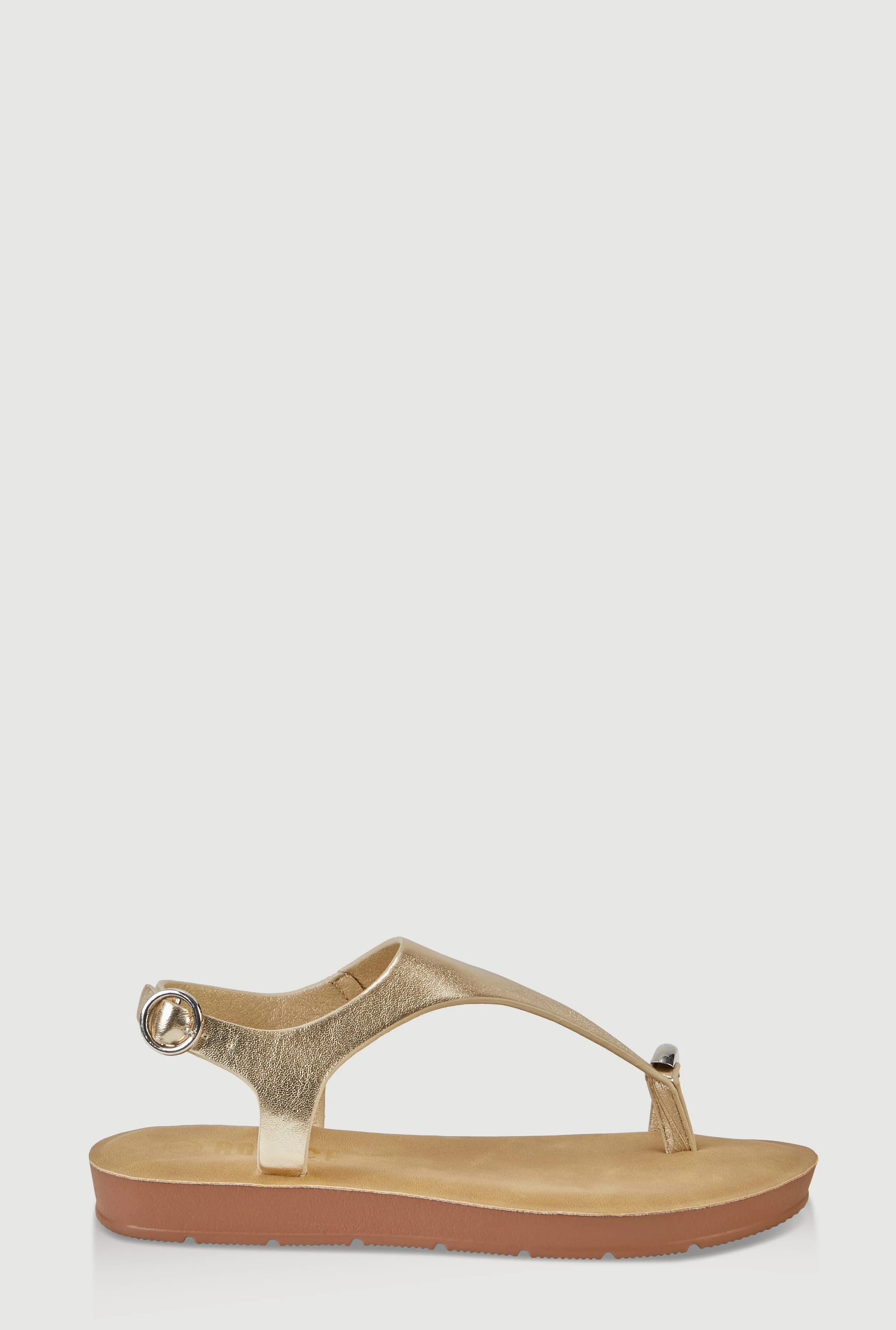 Metallic Detail Toe Loop Ankle Strap Sandals sold by Rainbow product image thumbnail 2