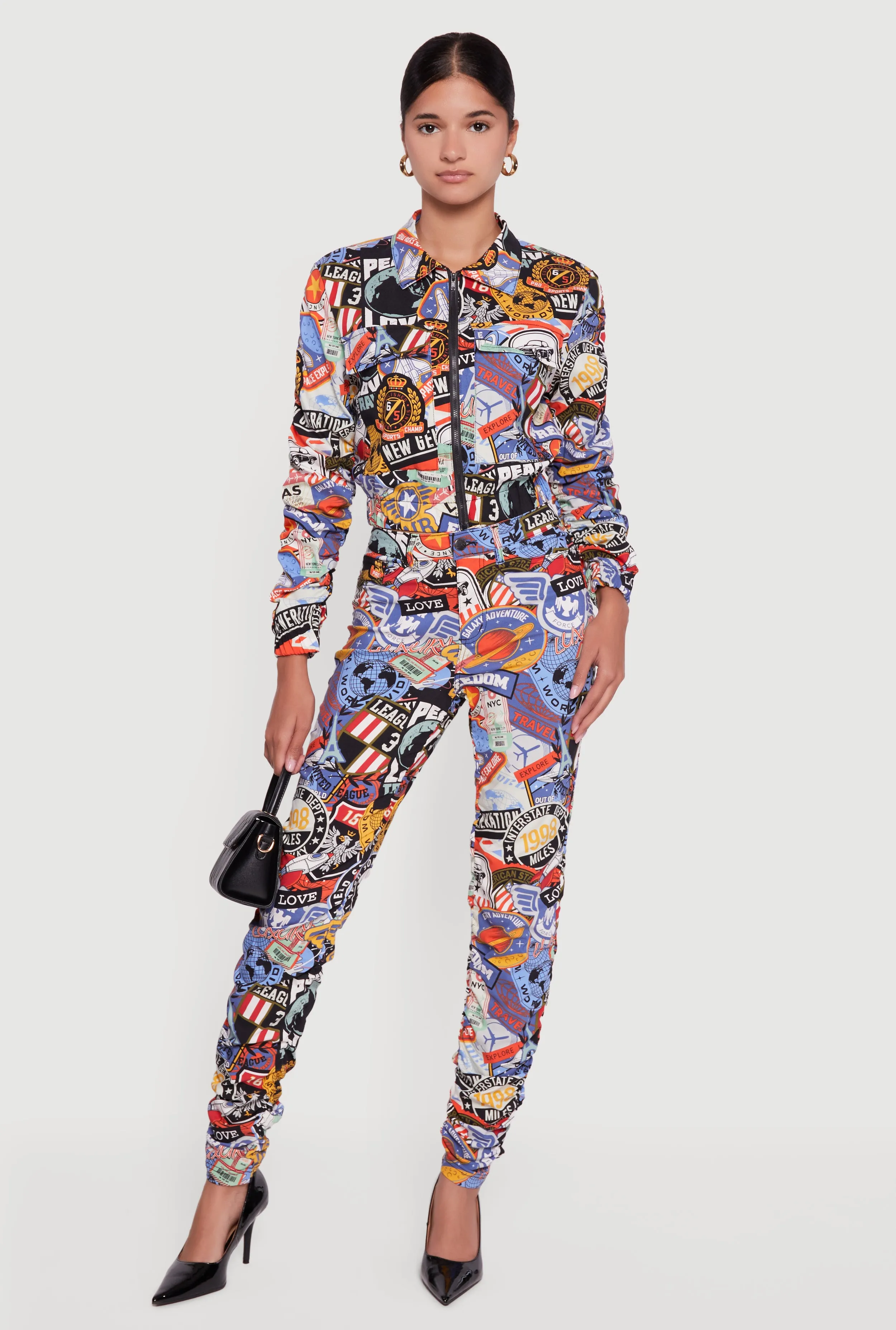 Printed Pattern Stacked Pants sold by Rainbow product image thumbnail 4