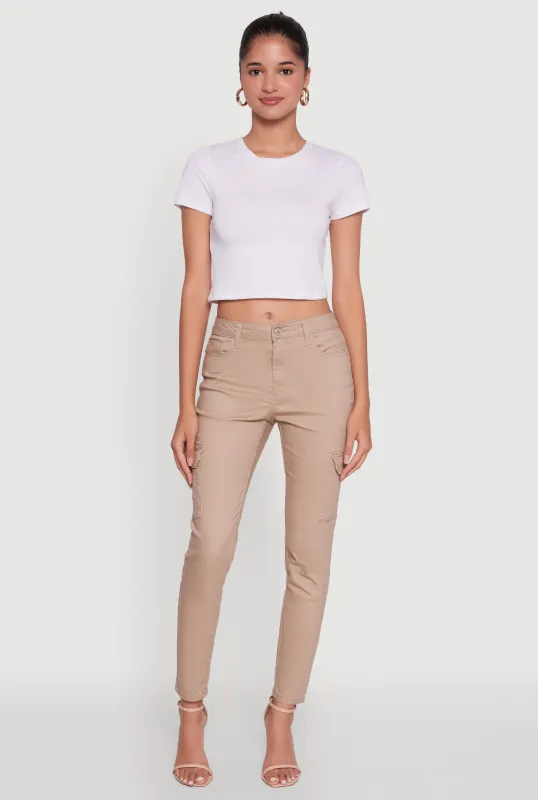 WAX Twill Cargo Pocket Skinny Pants made by Rainbow