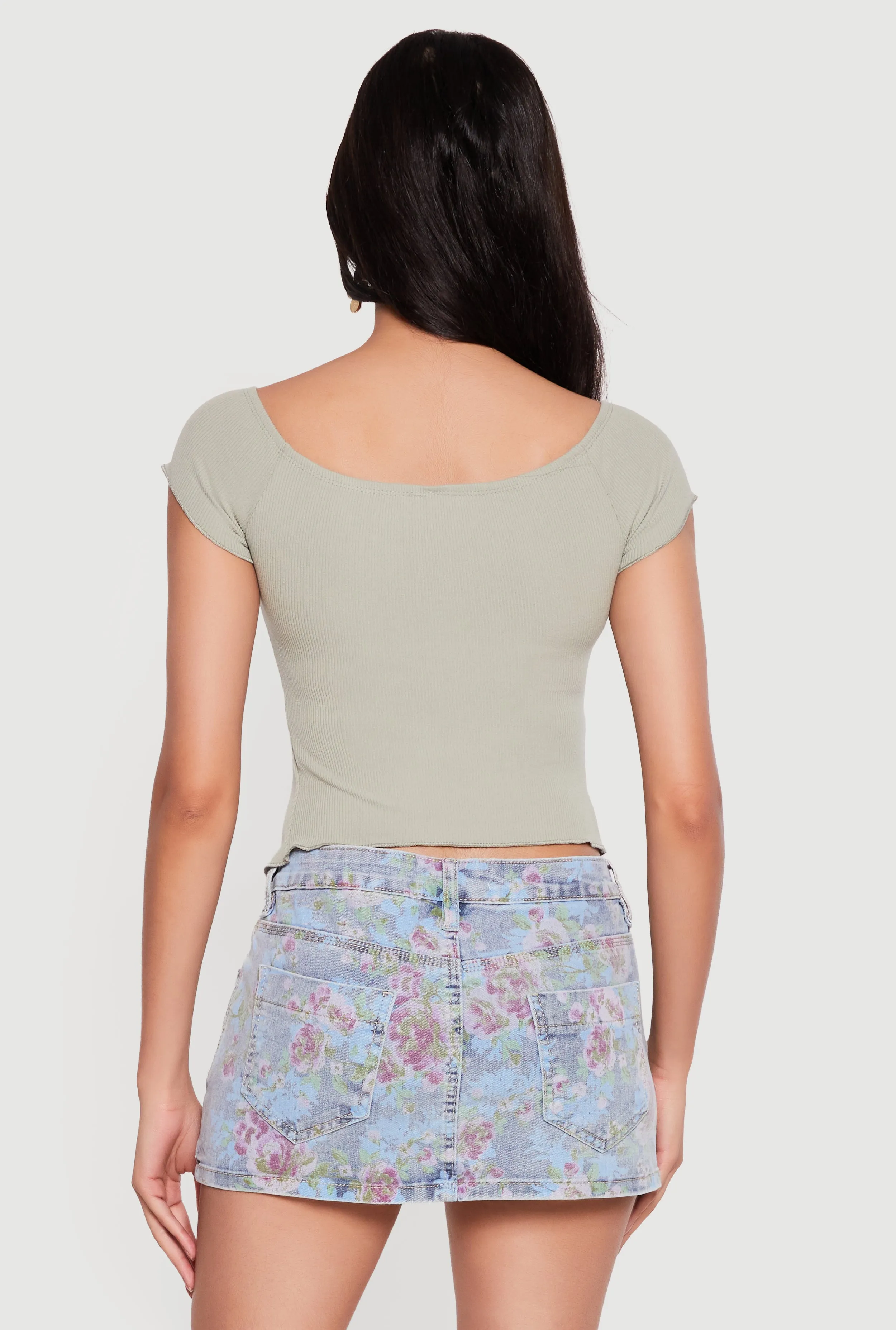 Slit Front Off The Shoulder Top sold by Rainbow product image thumbnail 5