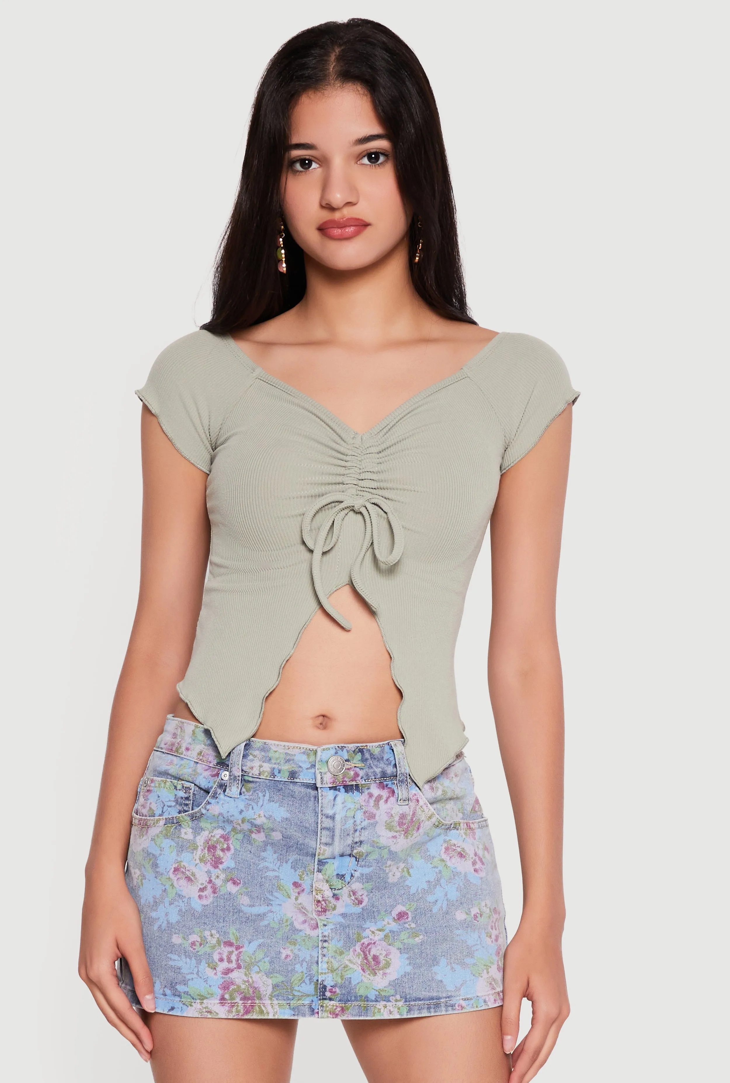Slit Front Off The Shoulder Top sold by Rainbow product image thumbnail 2