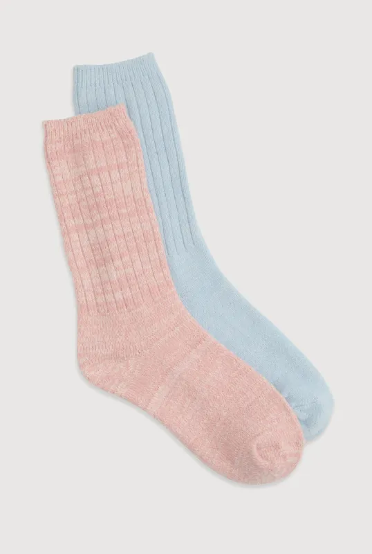 Marled Slouch Boot Socks 2 Pack Size 4-10 made by Rainbow