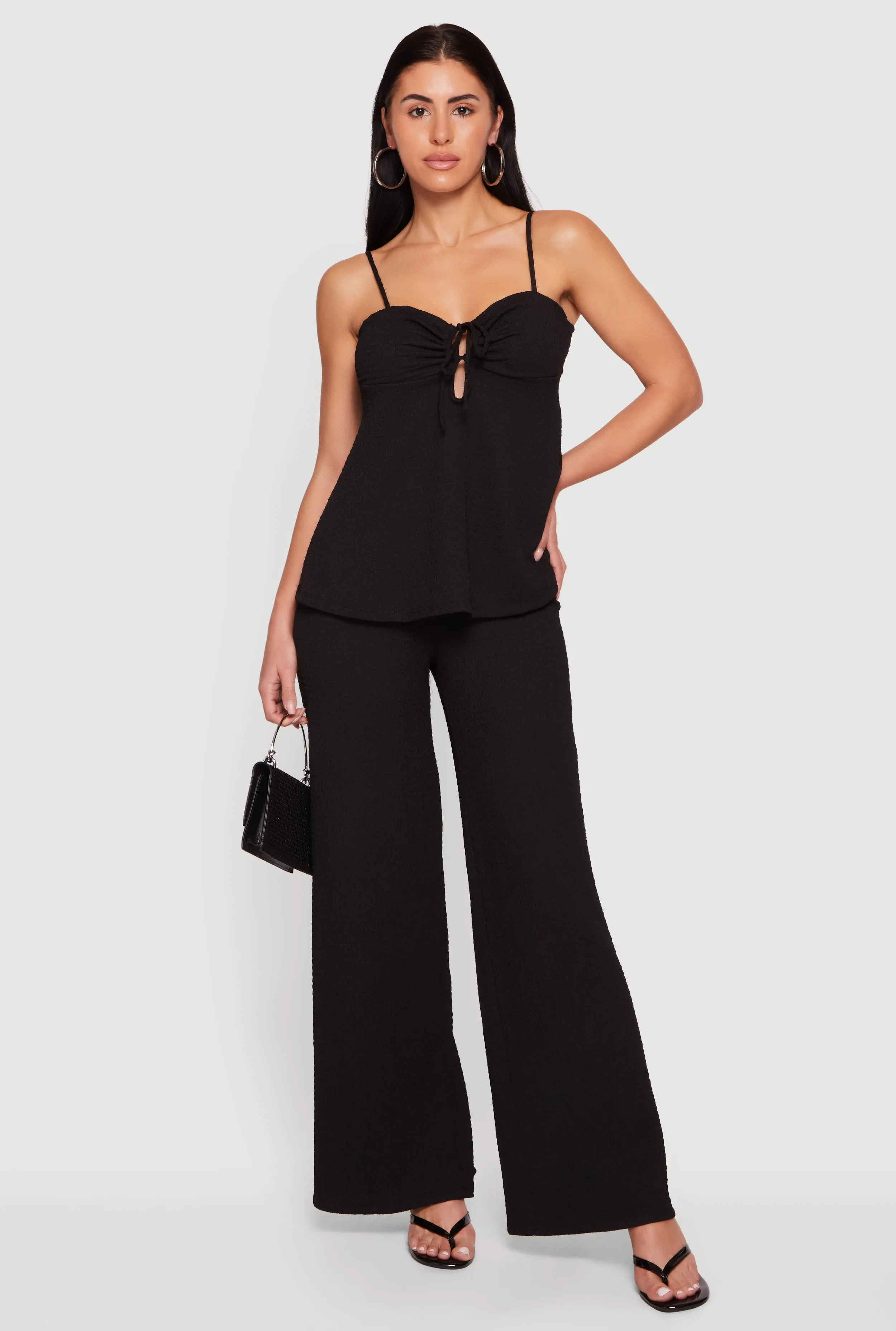 Sleeveless Open Tie Back Wide Leg Jumpsuit sold by Rainbow product image thumbnail 2
