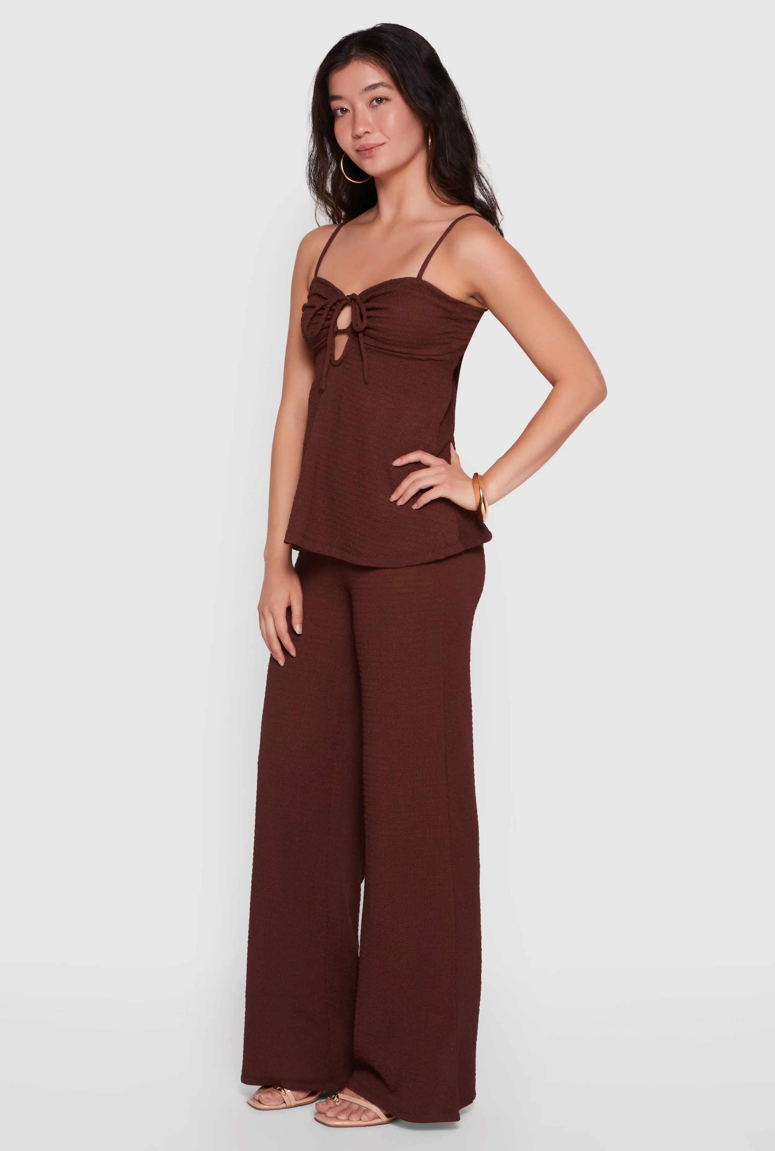 Sleeveless Open Tie Back Wide Leg Jumpsuit sold by Rainbow product image thumbnail 2