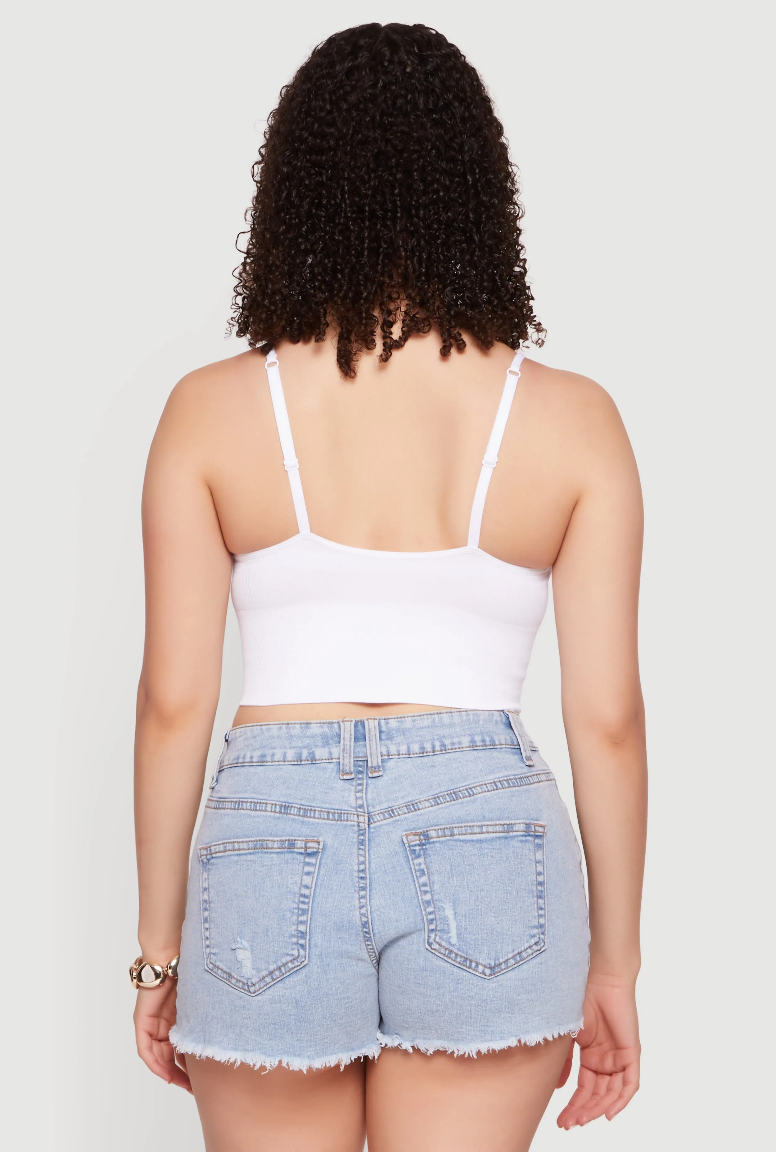 Mesh Shelf Bra Detail Cropped Cami sold by Rainbow product image thumbnail 5
